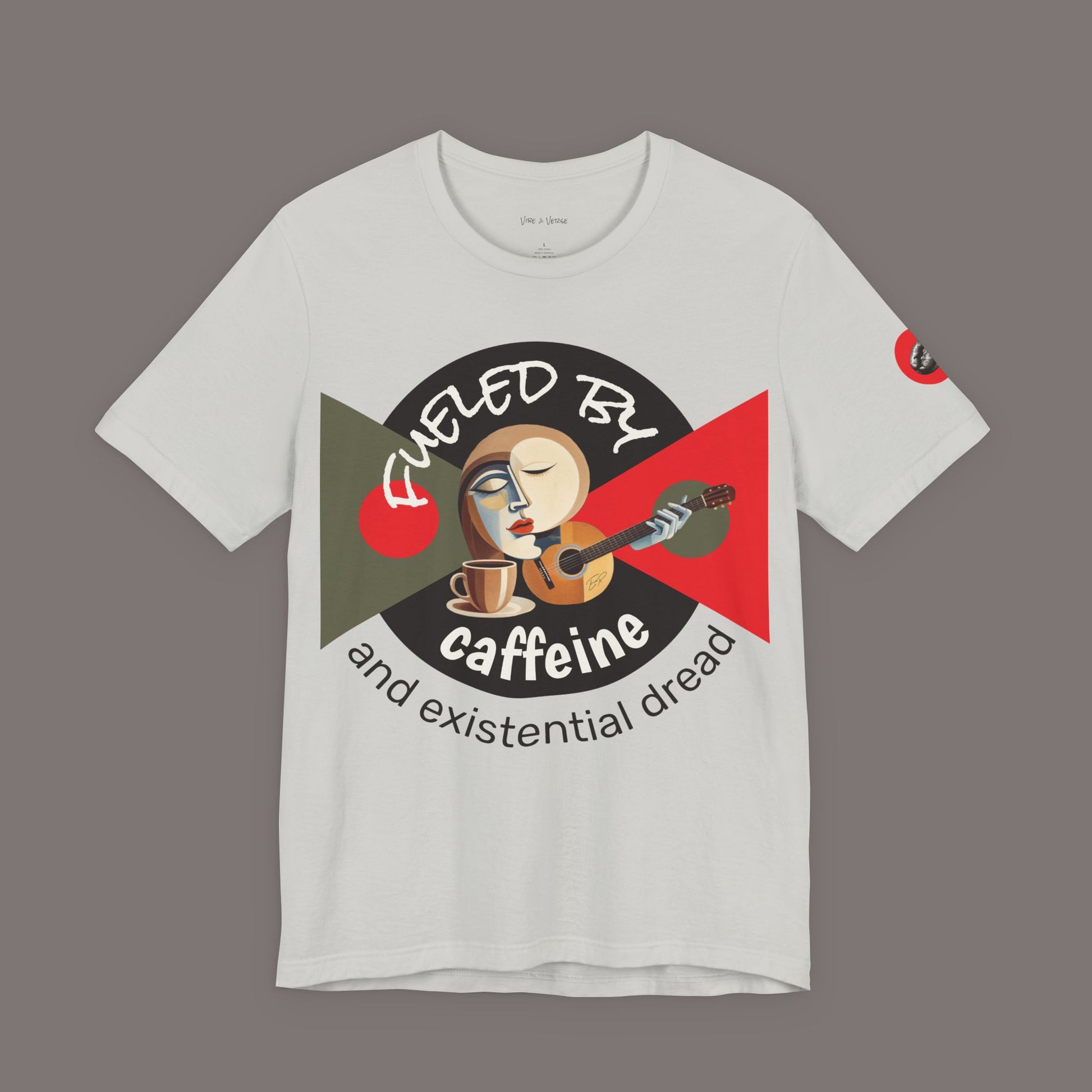 Fueled by Caffeine and Existential Dread - Unisex Art Tee