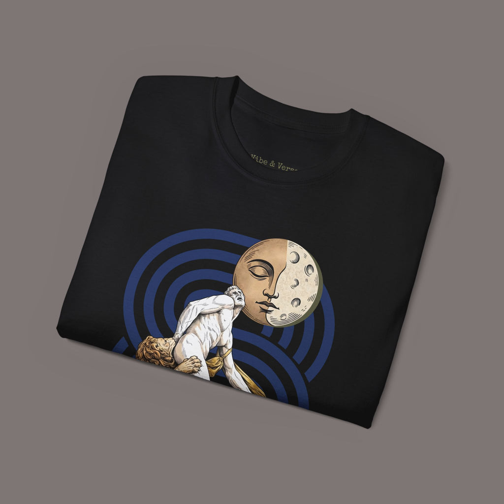 The Lion Is Waiting - Unisex Heavyweight Poetry Art Tee