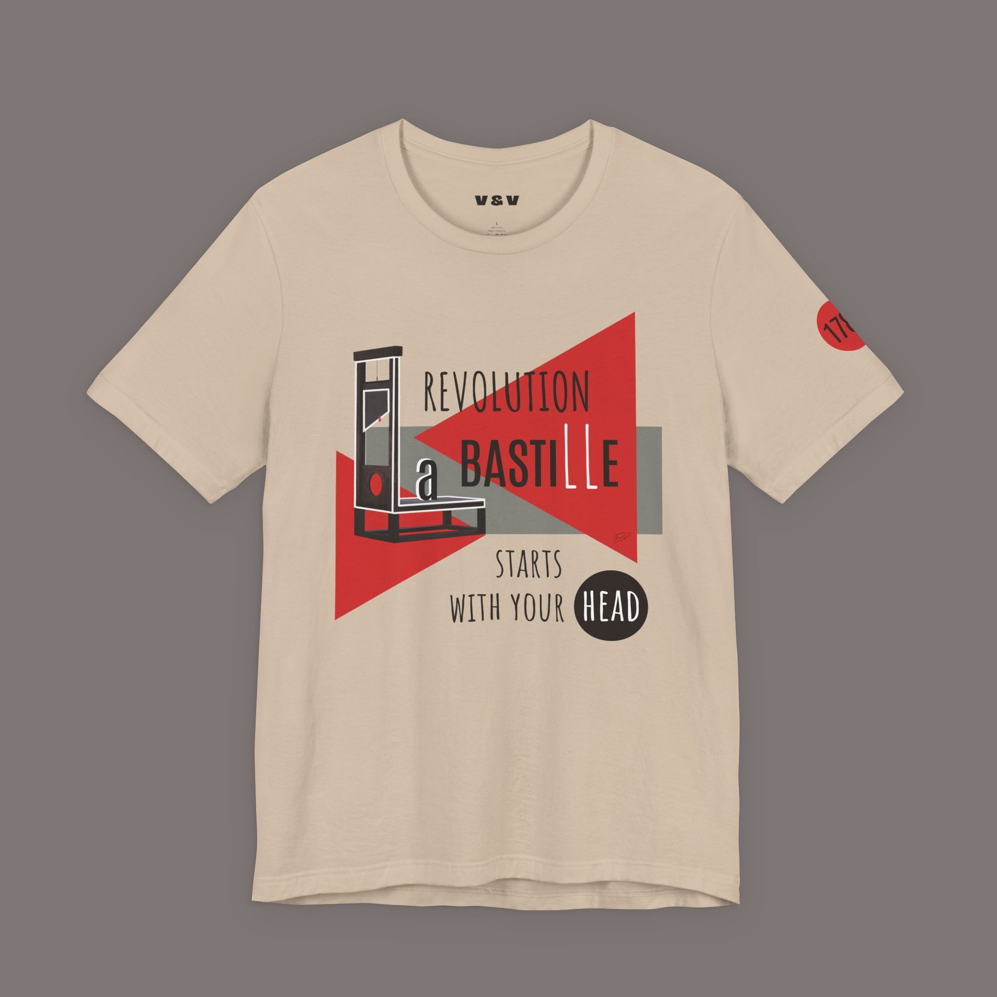 Revolution Starts With Your Head - La Bastille Unisex Art Tee