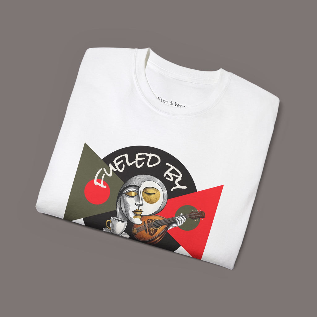 TeeVersionWithSleeve Fueled by Caffeine and Existential Dread Unisex Tee - Vibe & Verse
