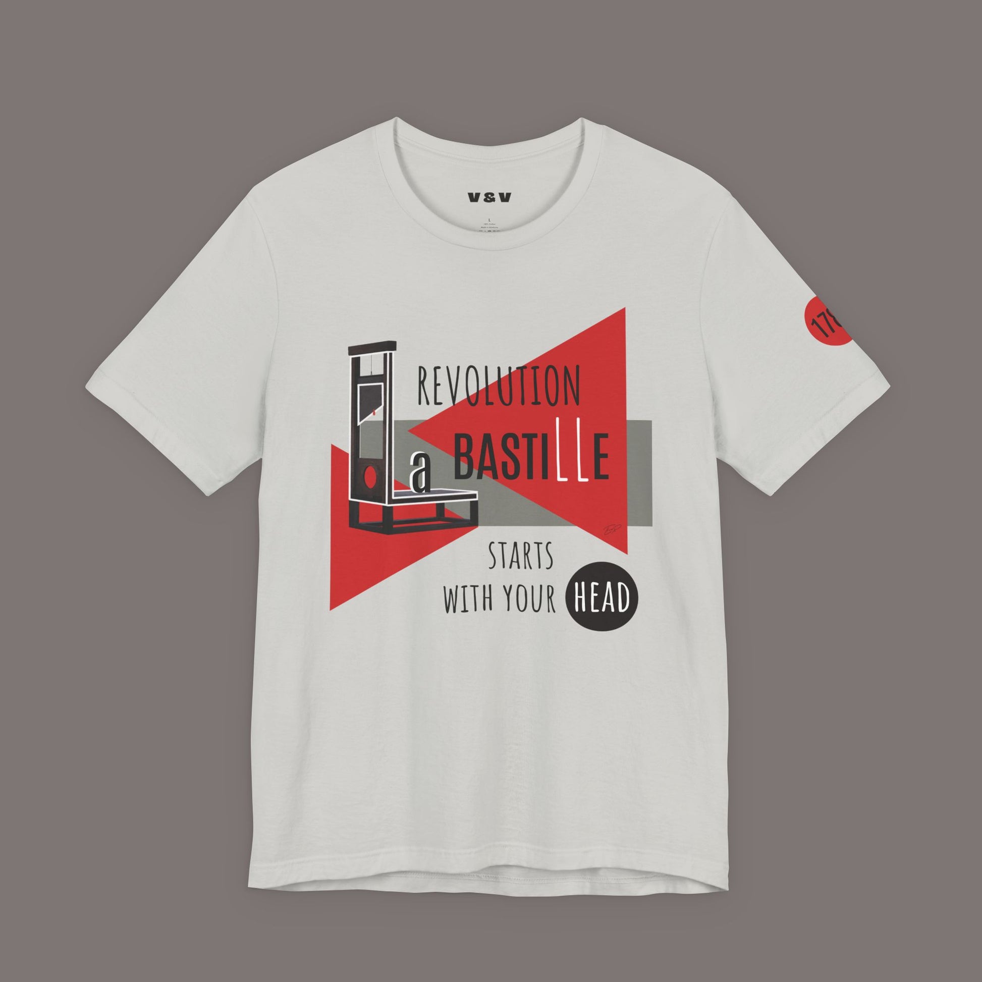 Revolution Starts With Your Head - La Bastille Unisex Art Tee