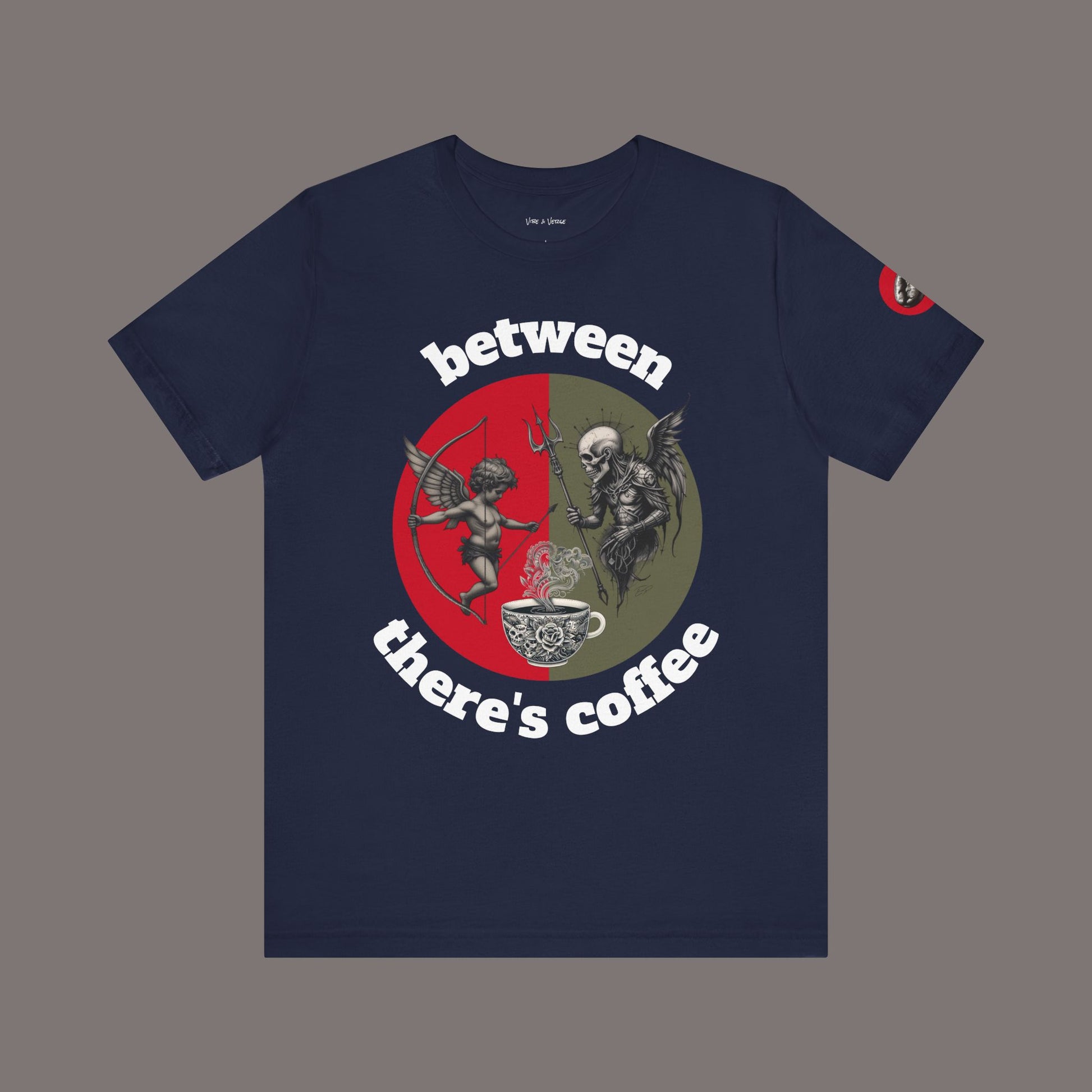 Between Eros and Death, There's Coffee - Unisex Art Tee