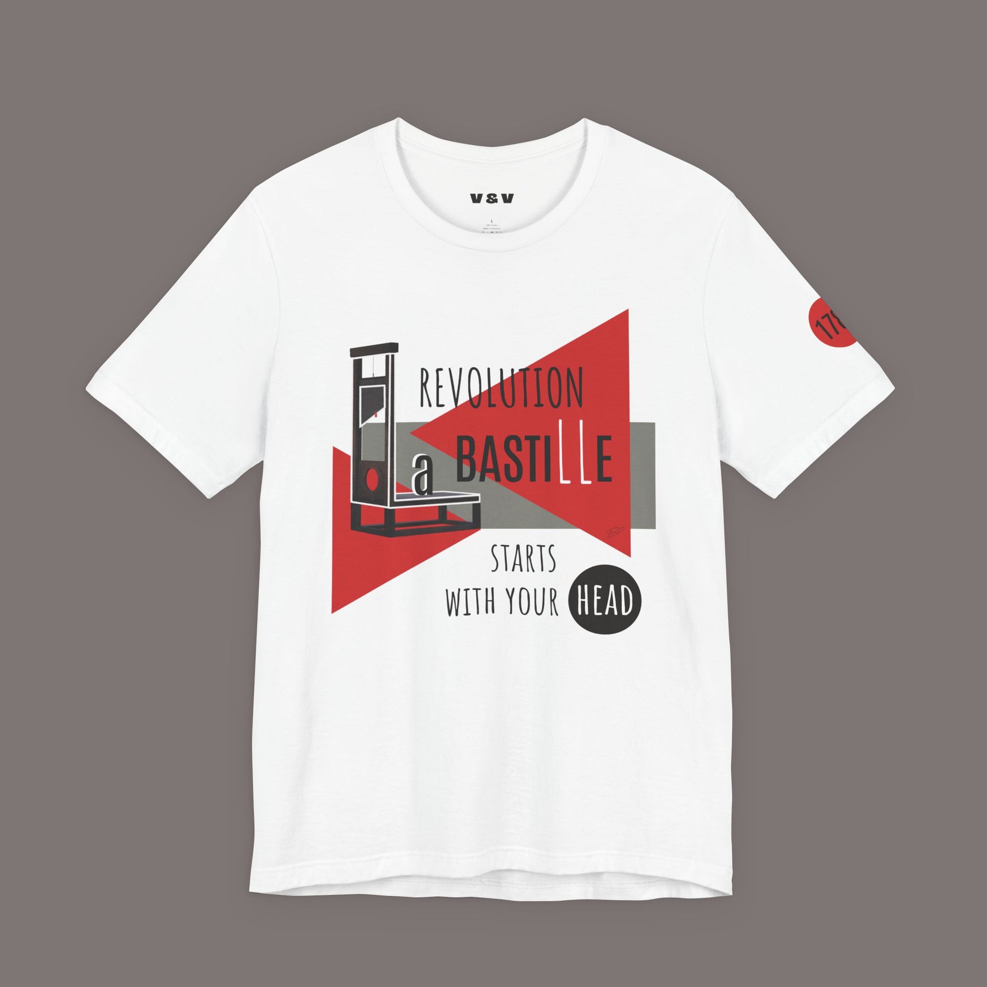 Revolution Starts With Your Head - La Bastille Unisex Art Tee