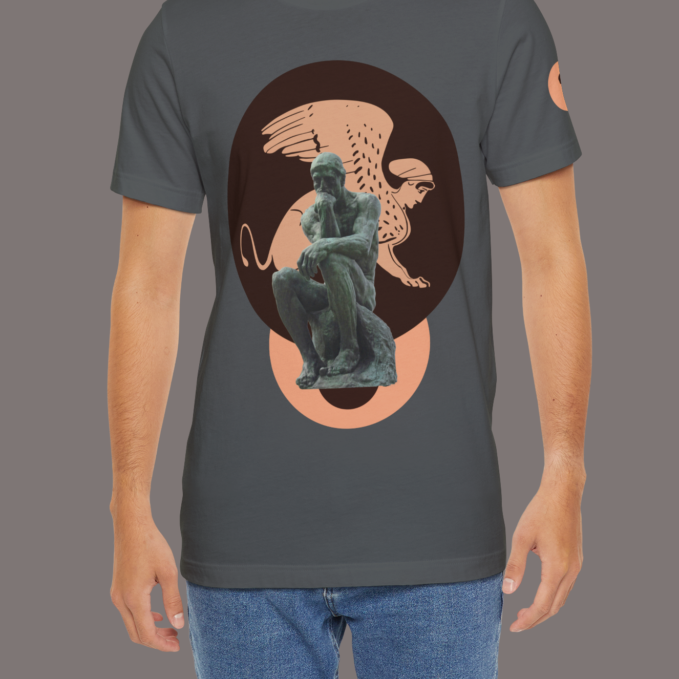 The Sphinx and The Thinker - Poetic Unisex Art Tee