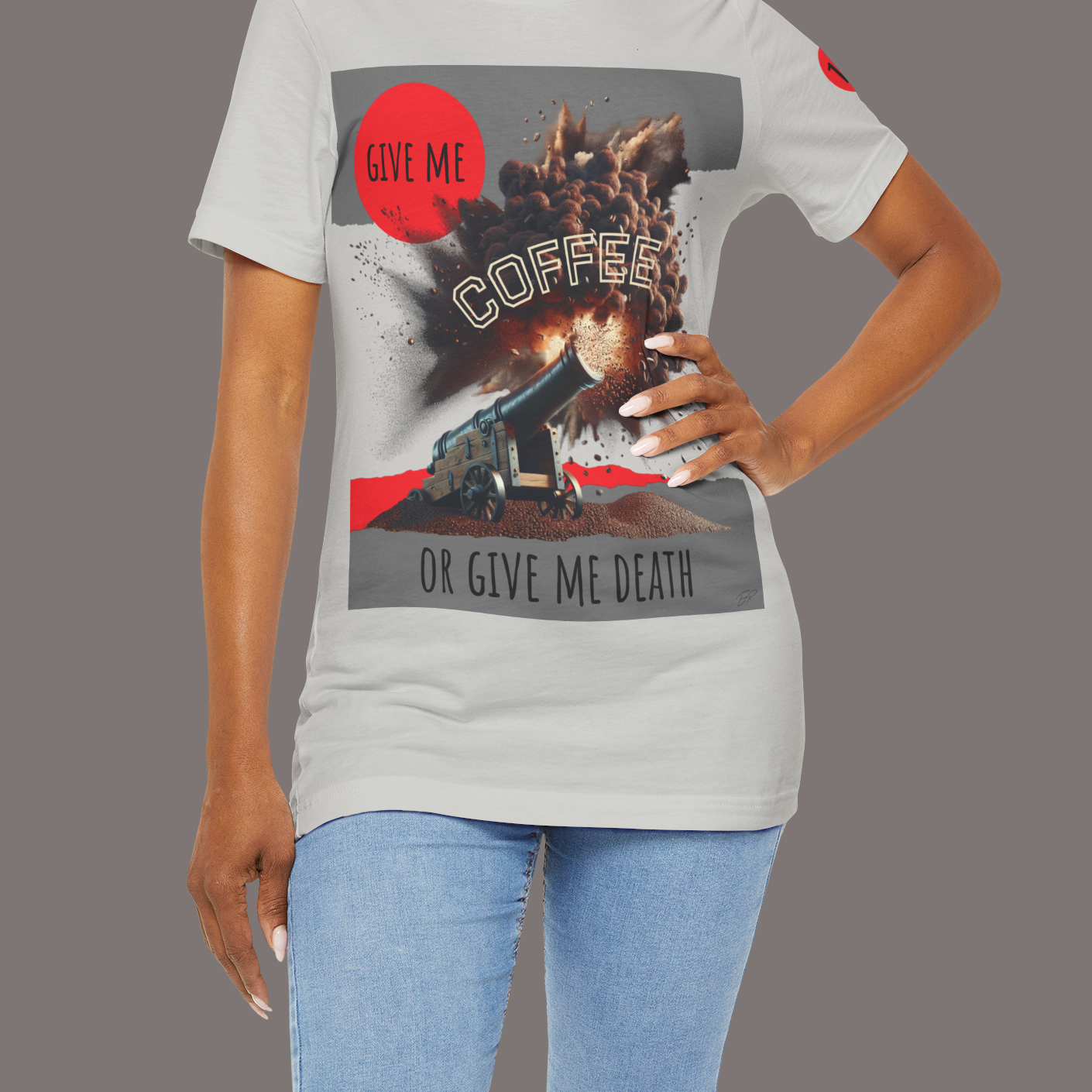 Give Me Coffee or Give Me Death Tee - Colonial History Graphic Art Tee