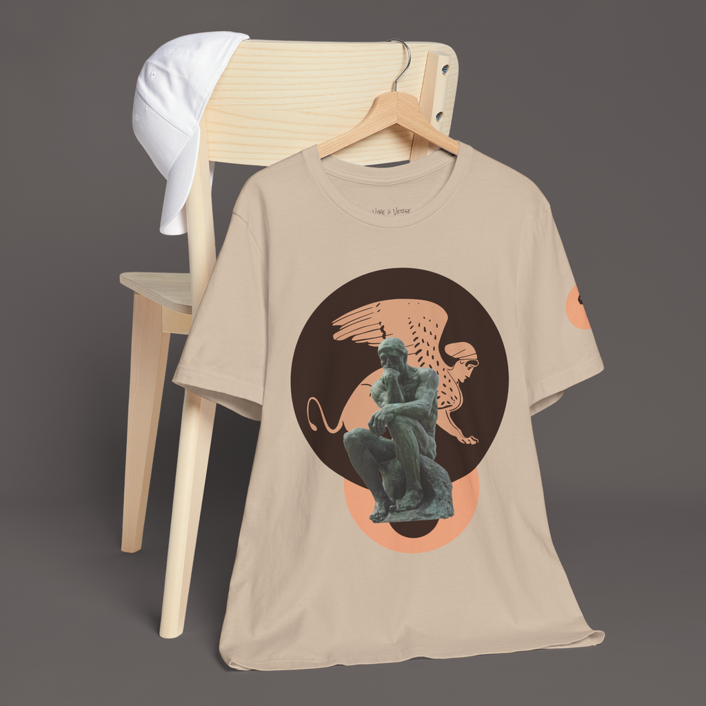 The Sphinx and The Thinker - Poetic Unisex Art Tee