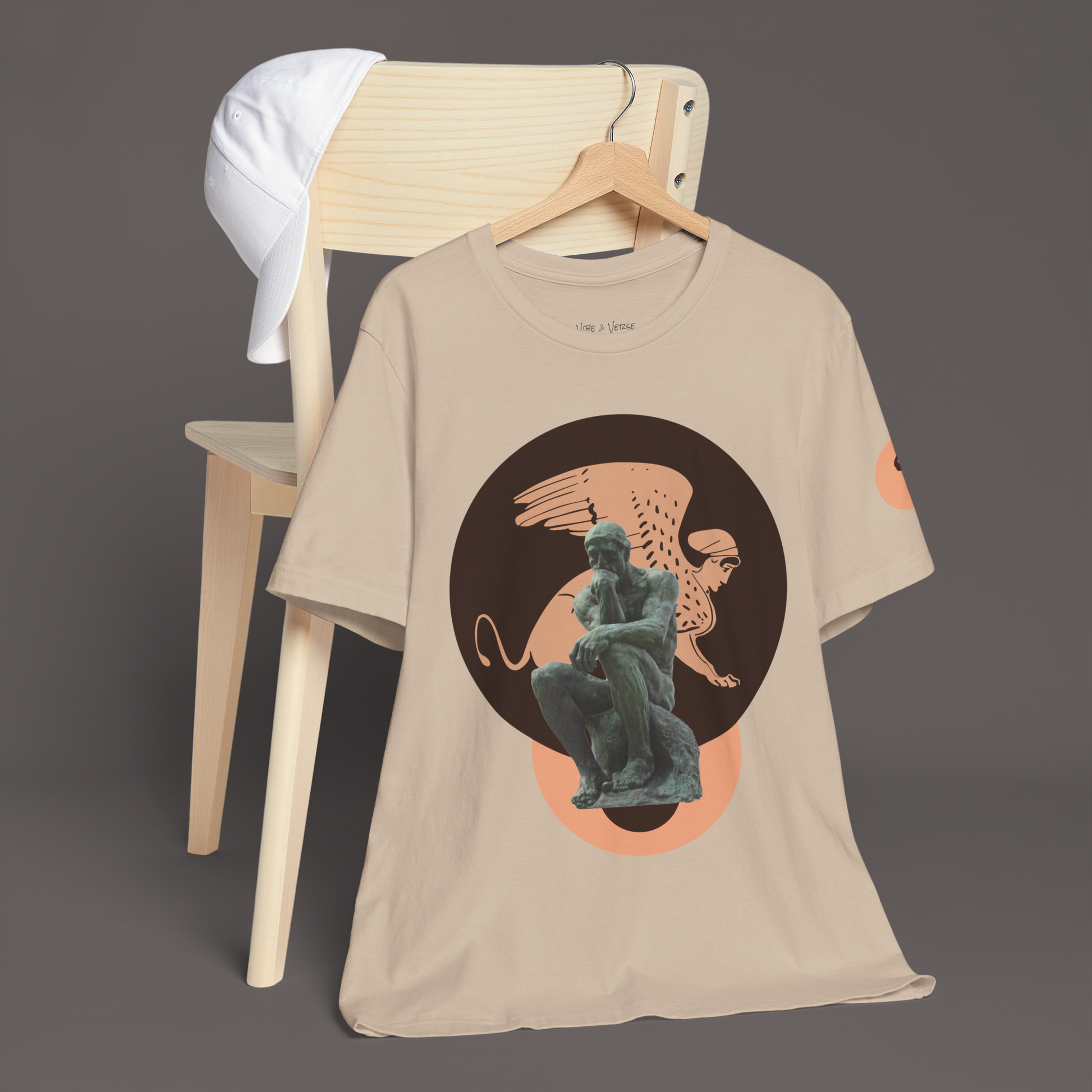 The Sphinx and The Thinker - Poetic Unisex Art Tee