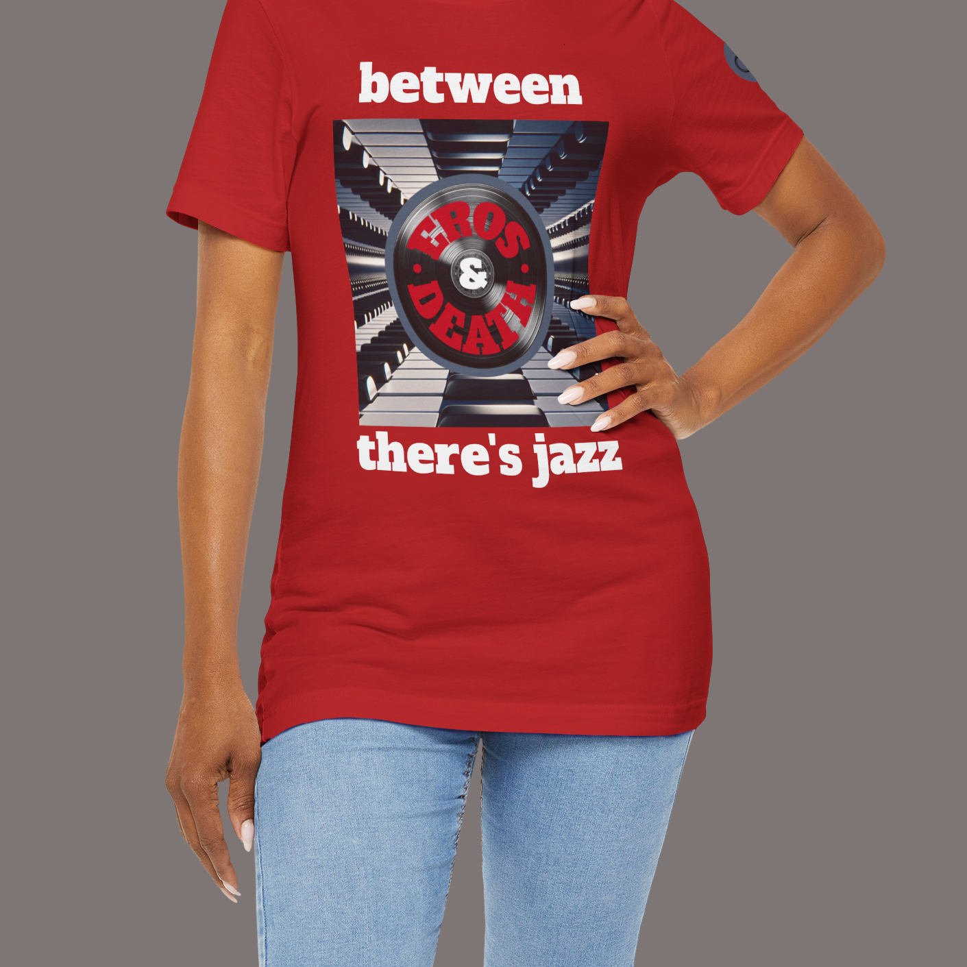 Between Eros and Death, There's Jazz - Unisex Art Tee