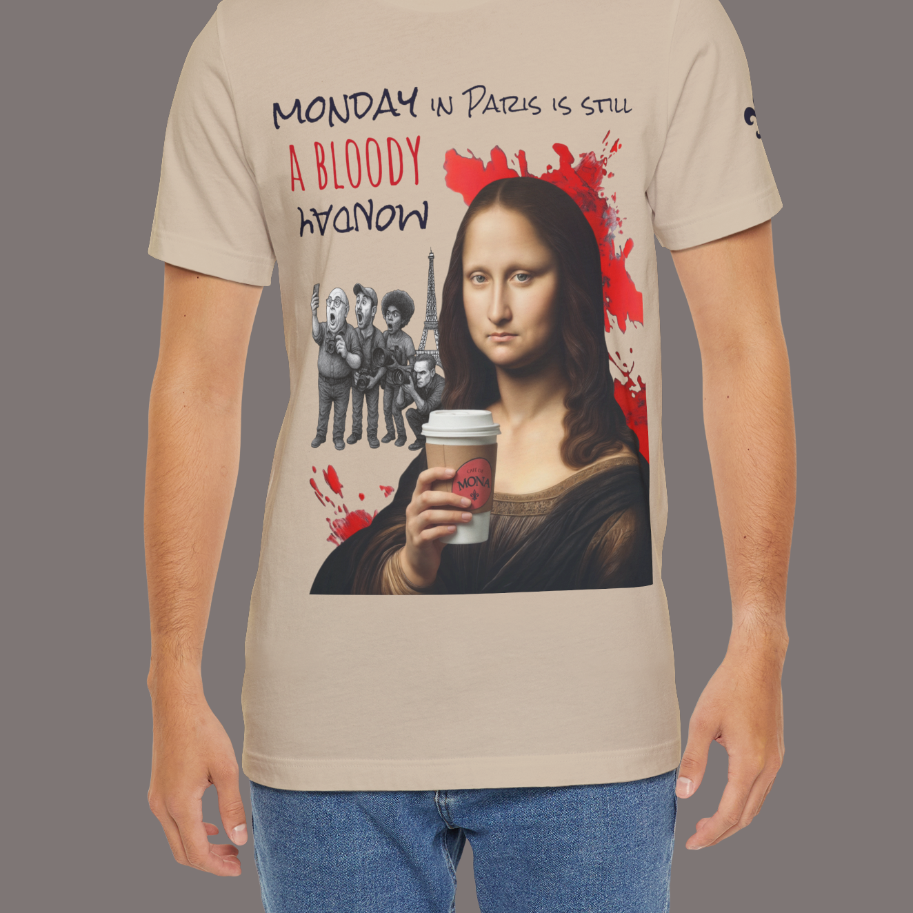 Mona Lisa and Another Bloody Monday - Unisex Art Tee