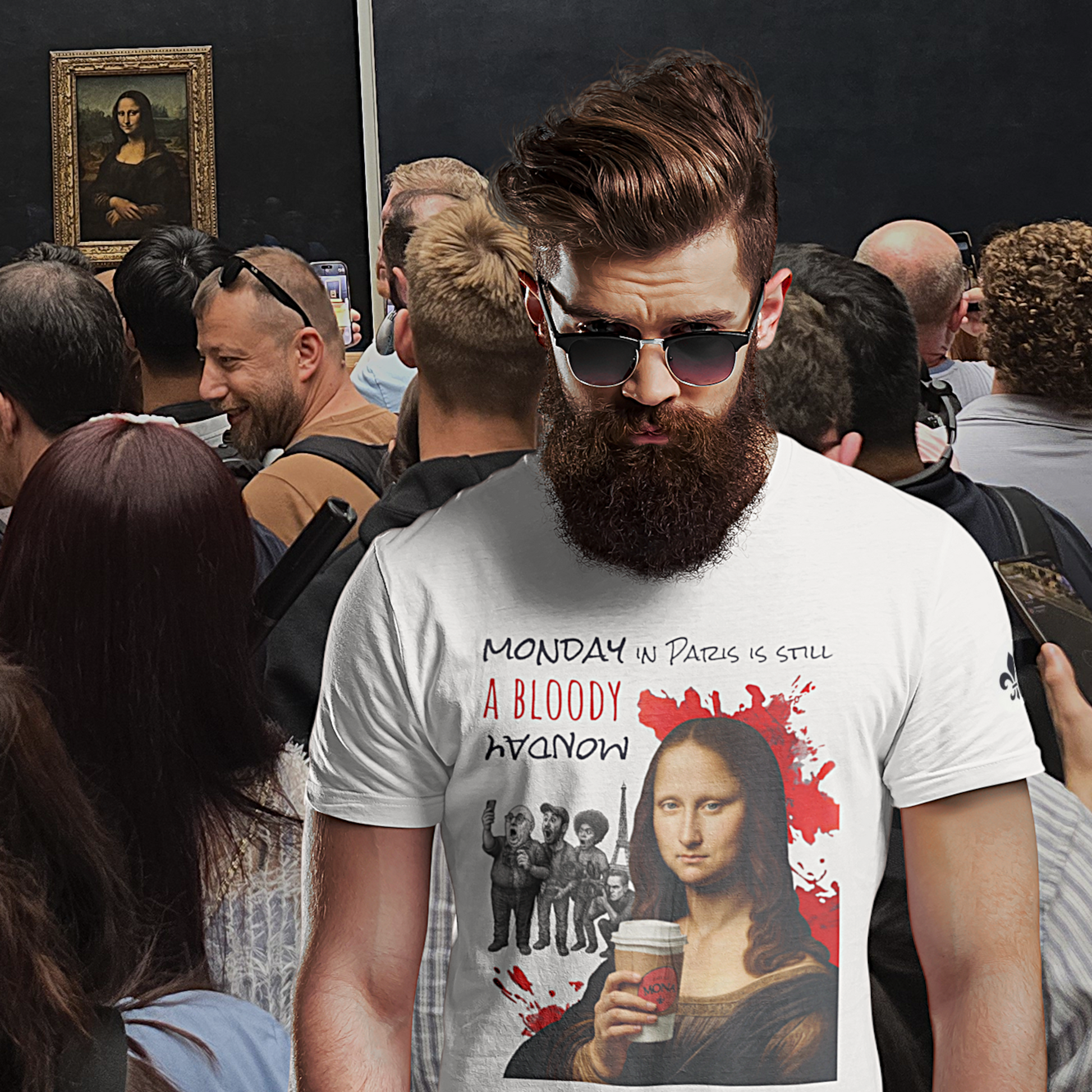 Mona Lisa and Another Bloody Monday - Unisex Art Tee
