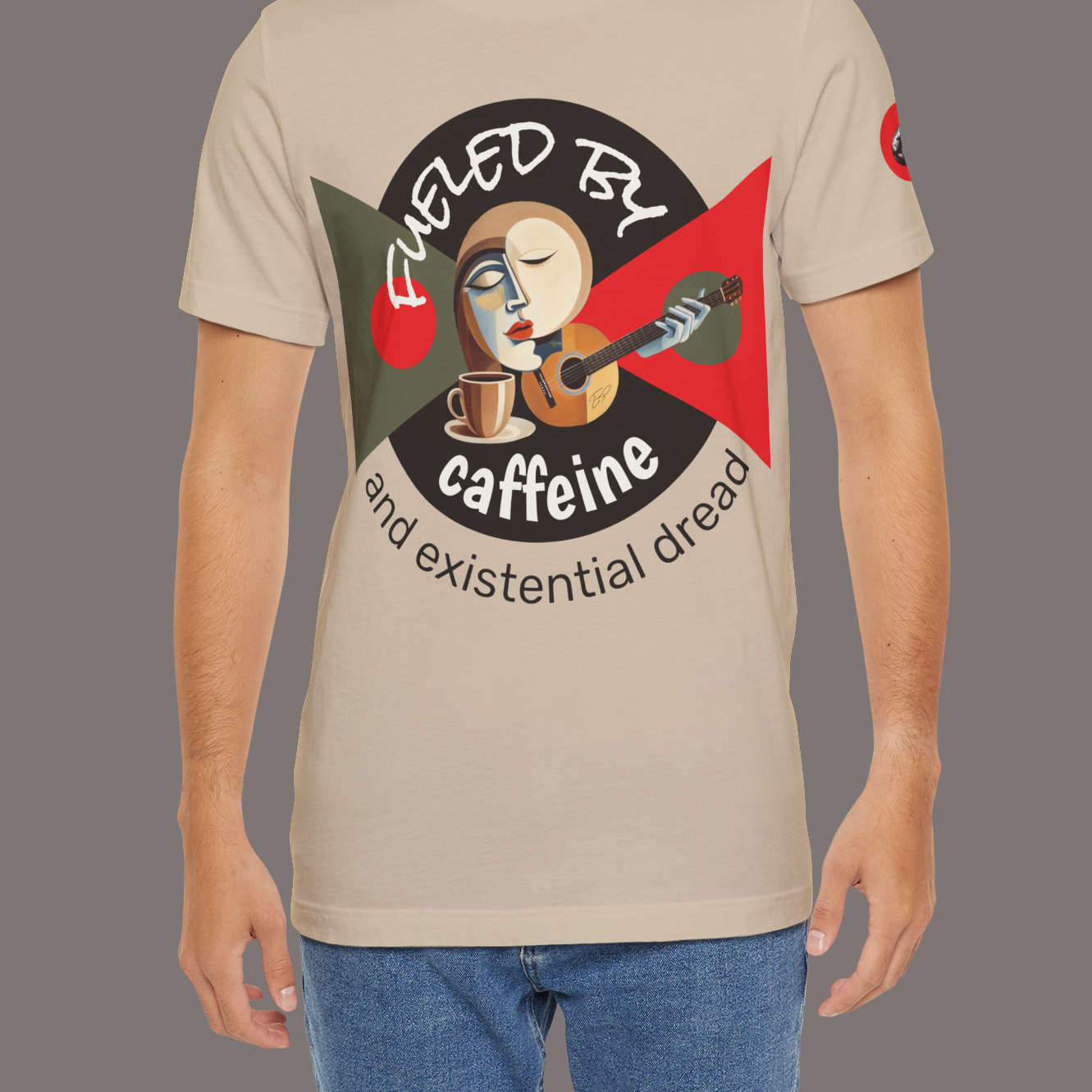 Fueled by Caffeine and Existential Dread - Unisex Art Tee