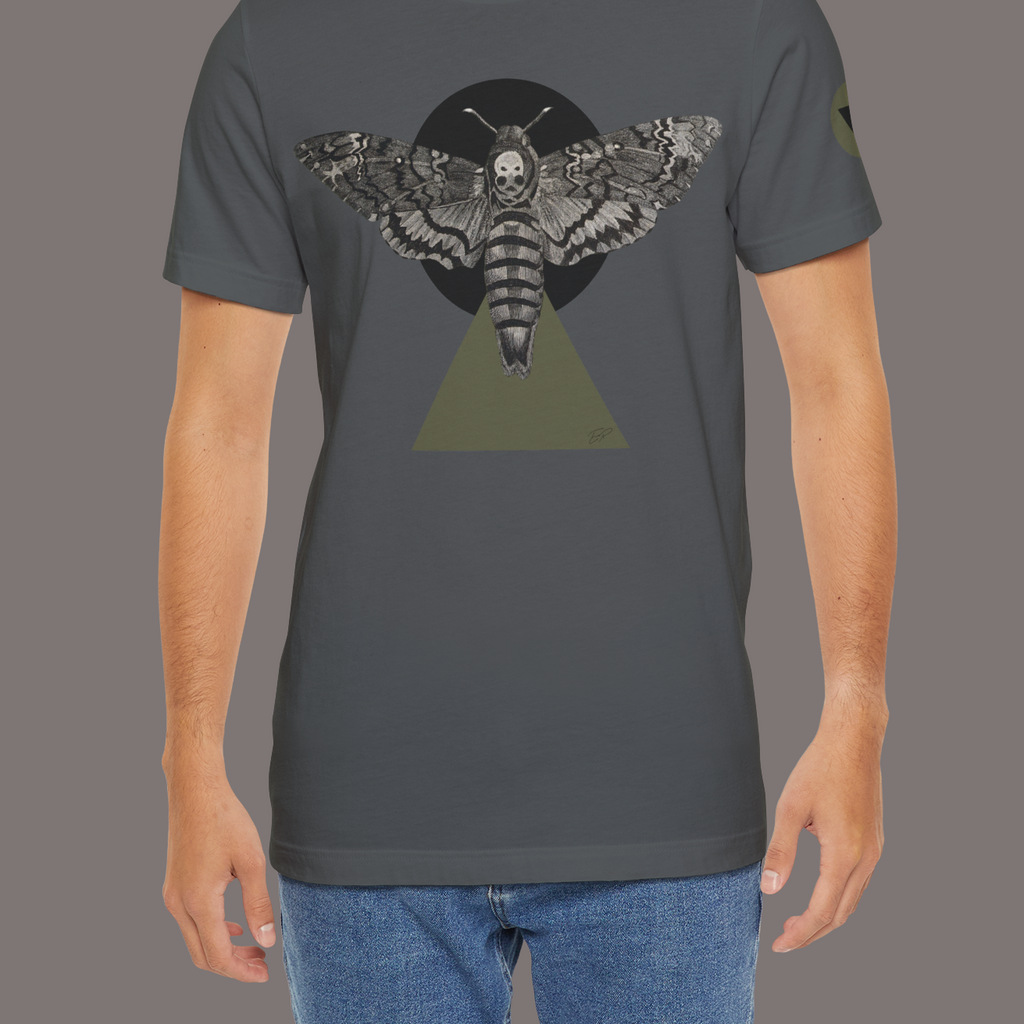 A Sphinx Moth on the Tip of the Triangle - Unisex Art Tee