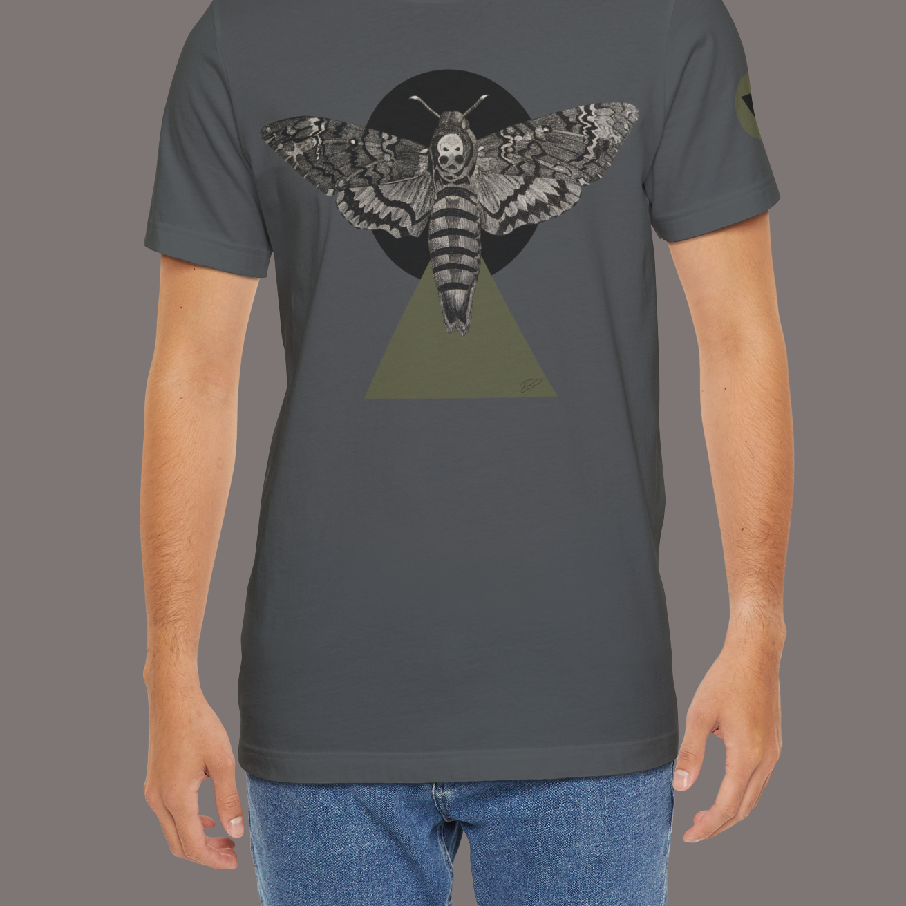 A Sphinx Moth on the Tip of the Triangle - Unisex Art Tee