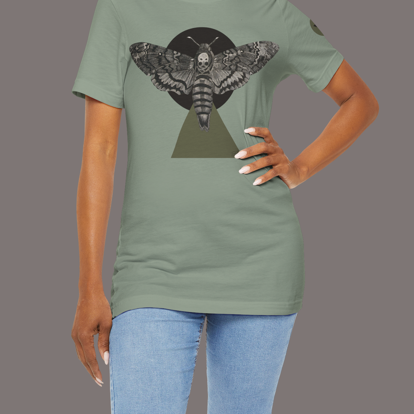A Sphinx Moth on the Tip of the Triangle - Unisex Art Tee