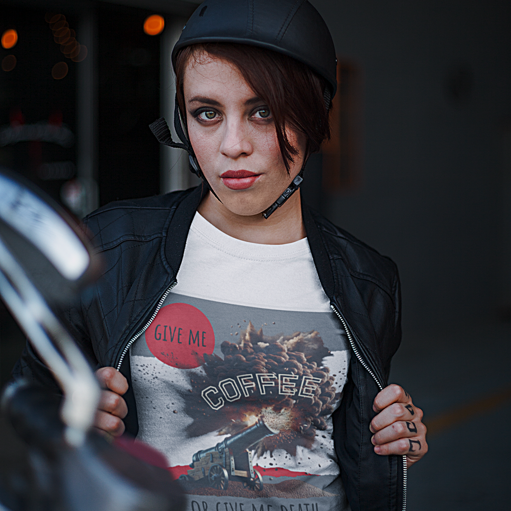 Give Me Coffee or Give Me Death Tee - Colonial History Unisex Art Tee