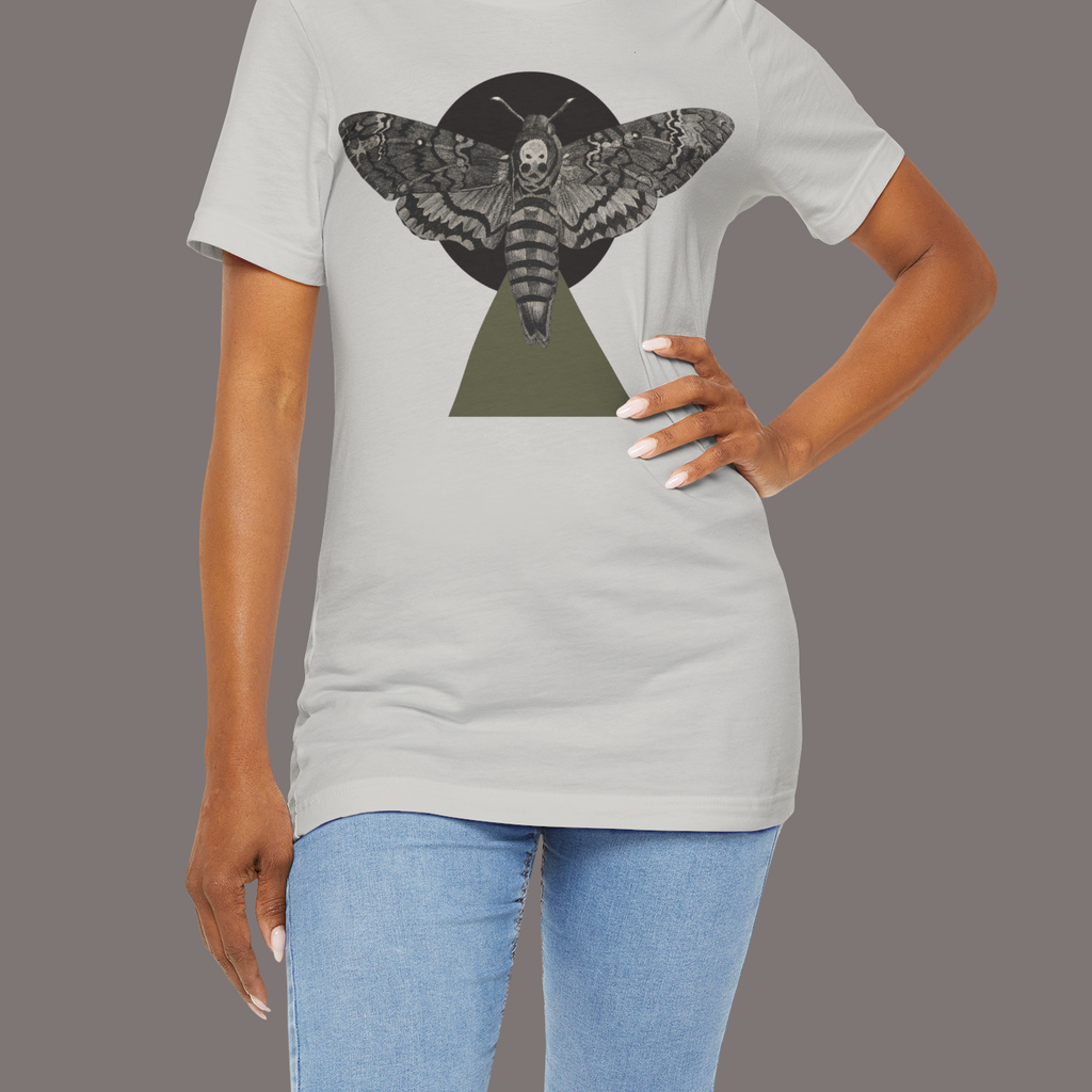 A Sphinx Moth on the Tip of the Triangle - Unisex Art Tee