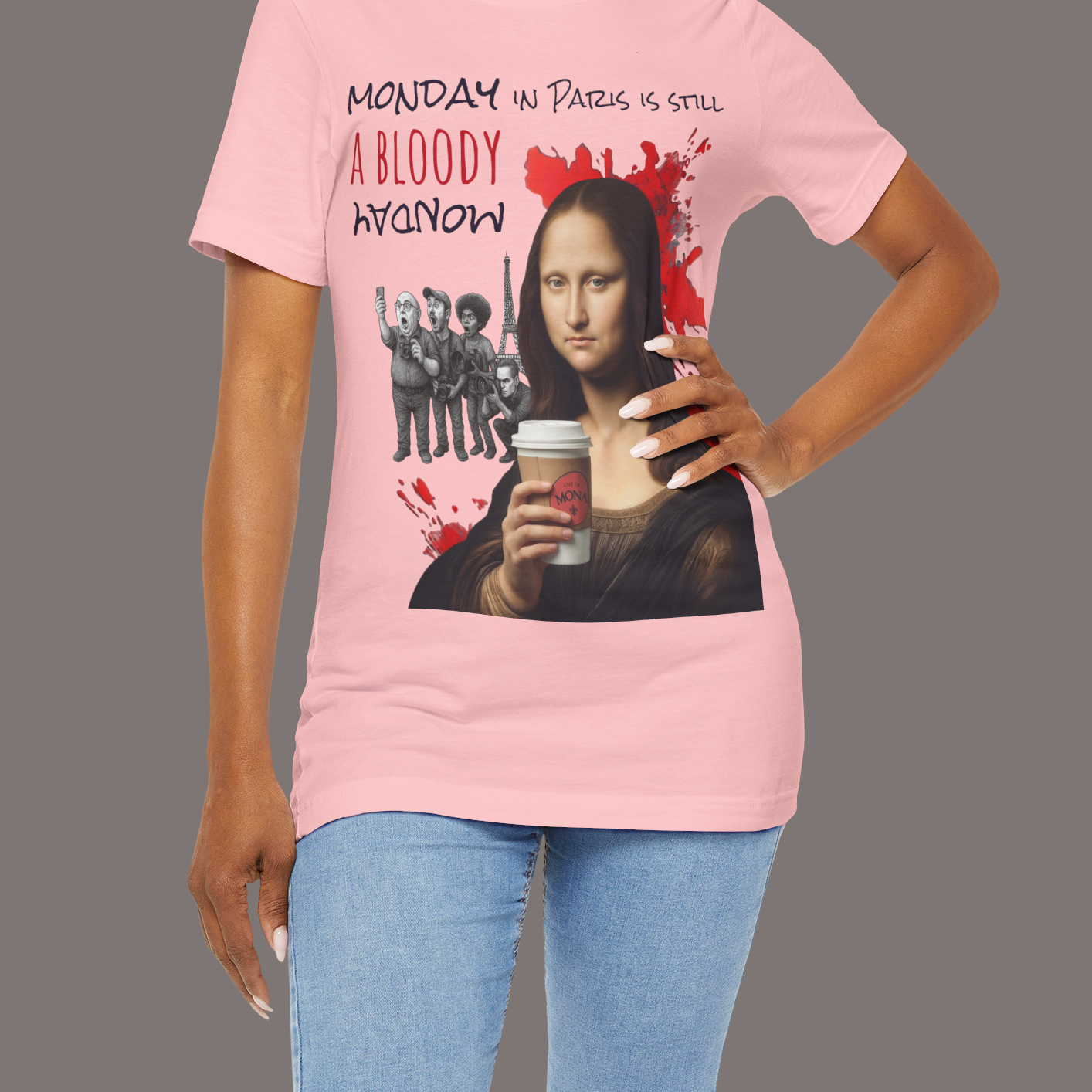 Mona Lisa and Another Bloody Monday - Unisex Art Tee