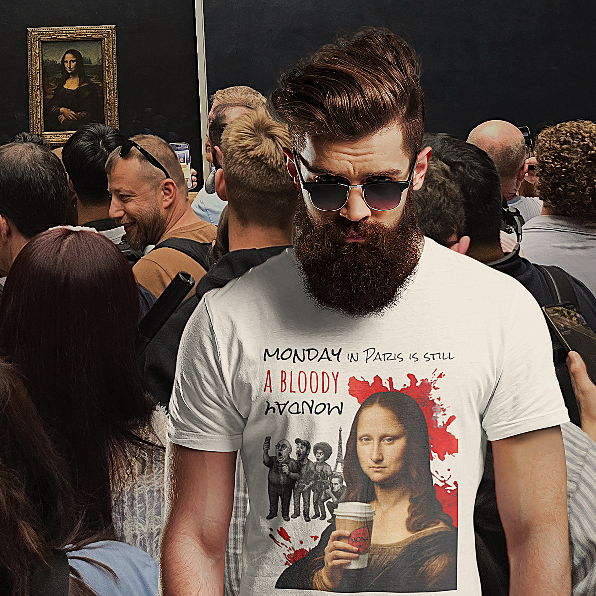 Mona Lisa and Another Bloody Monday - Unisex Art Tee