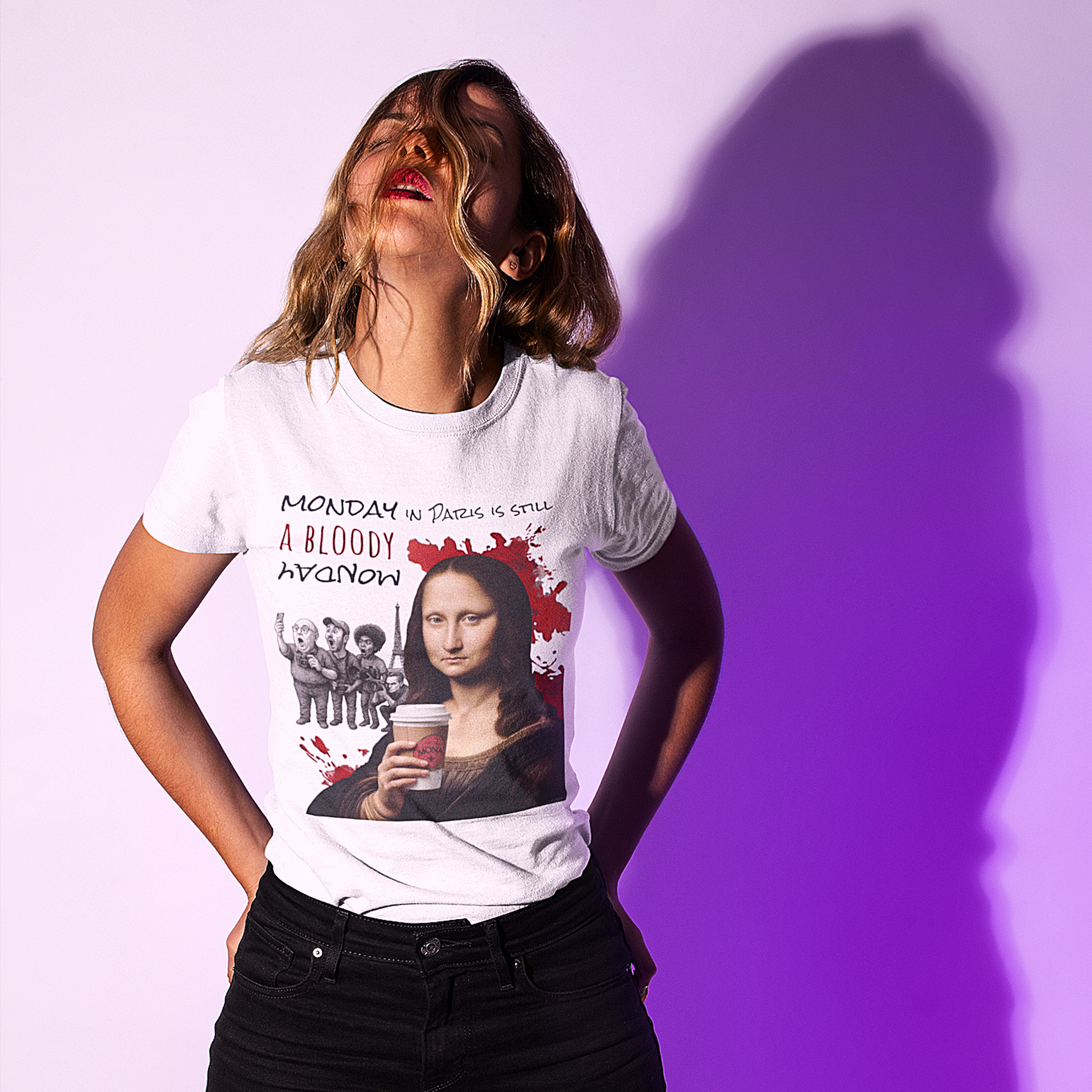 Mona Lisa and Another Bloody Monday - Unisex Art Tee