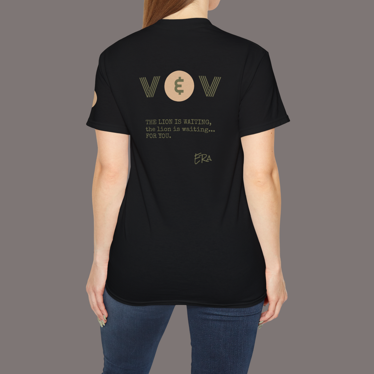 The Lion Is Waiting - Unisex Heavyweight Poetry Art Tee