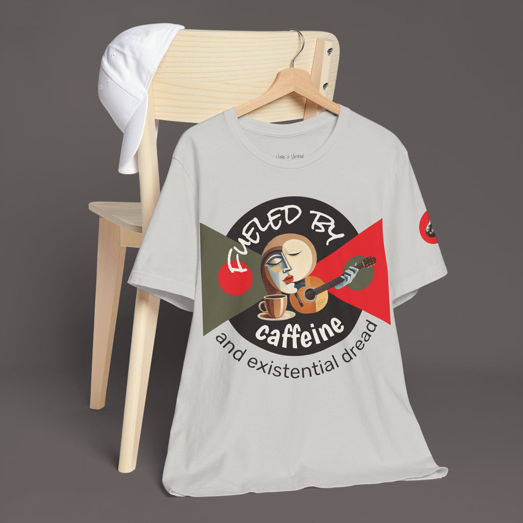 Fueled by Caffeine and Existential Dread - Unisex Art Tee
