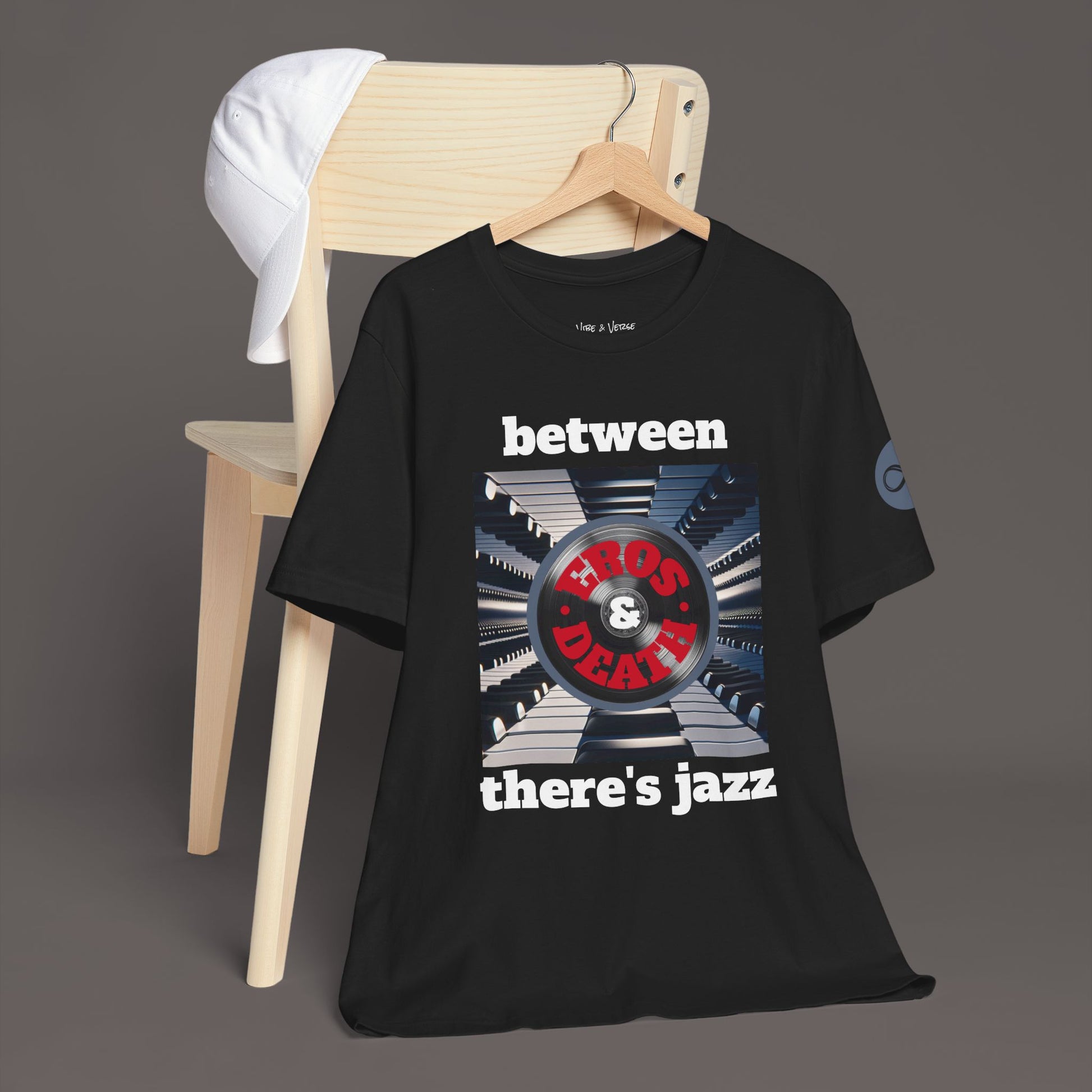Between Eros and Death, There's Jazz - Unisex Art Tee