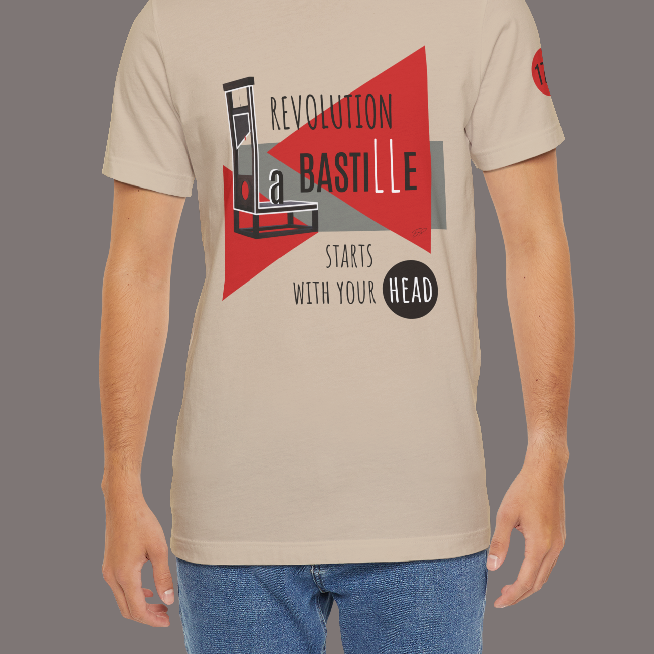 Revolution Starts With Your Head - La Bastille Unisex Art Tee