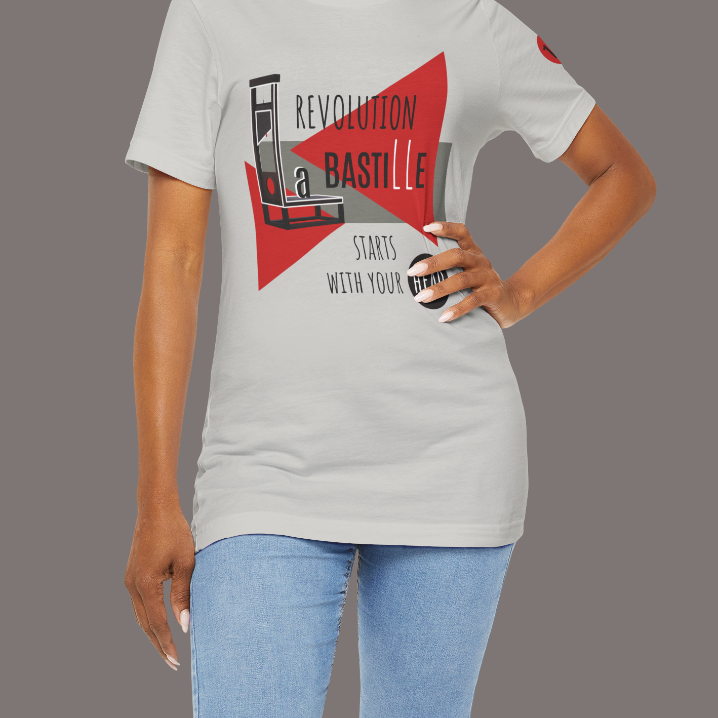 Revolution Starts With Your Head - La Bastille Unisex Art Tee