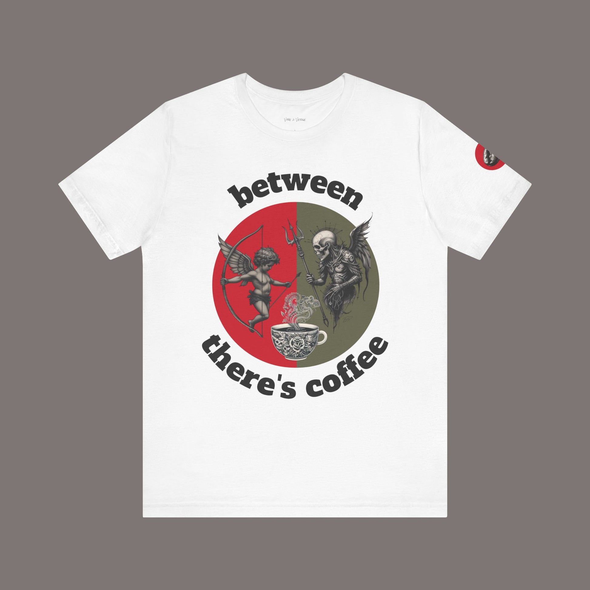 Between Eros and Death, There's Coffee - Unisex Art Tee