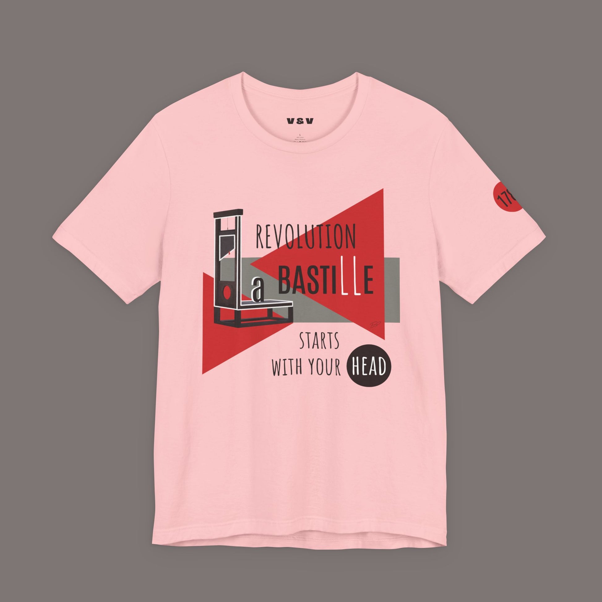 Revolution Starts With Your Head - La Bastille Unisex Art Tee