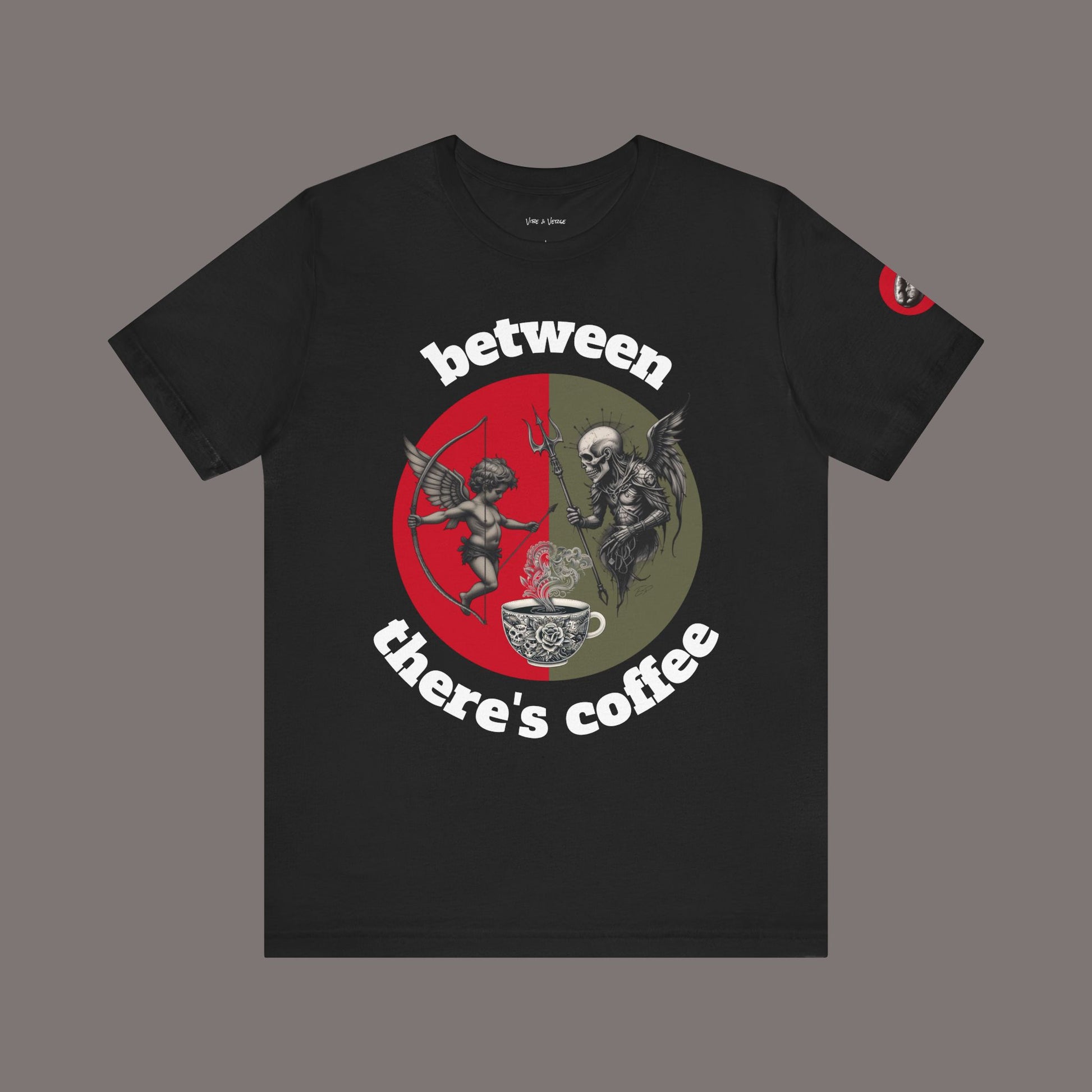 Between Eros and Death, There's Coffee - Unisex Art Tee