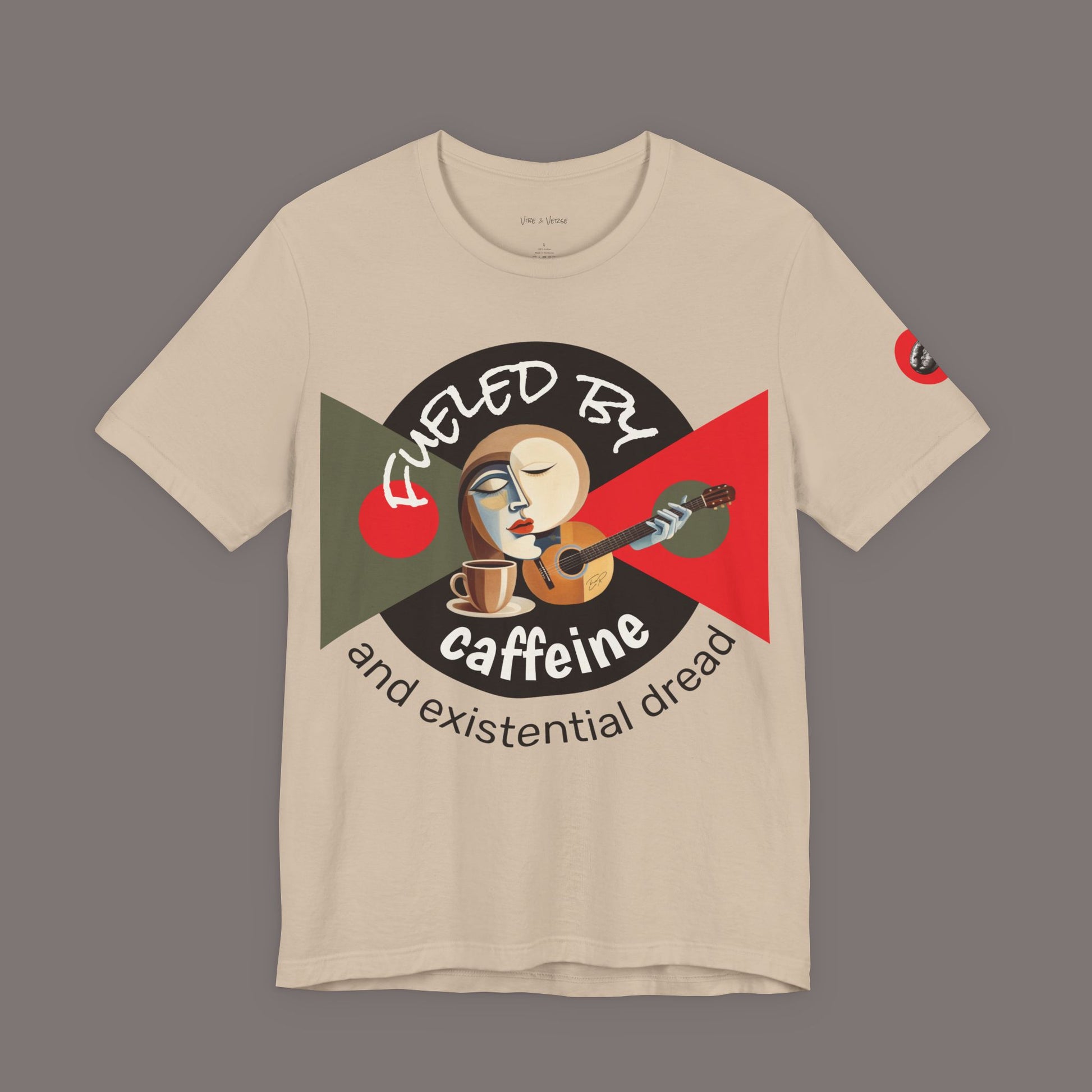 Fueled by Caffeine and Existential Dread - Unisex Art Tee