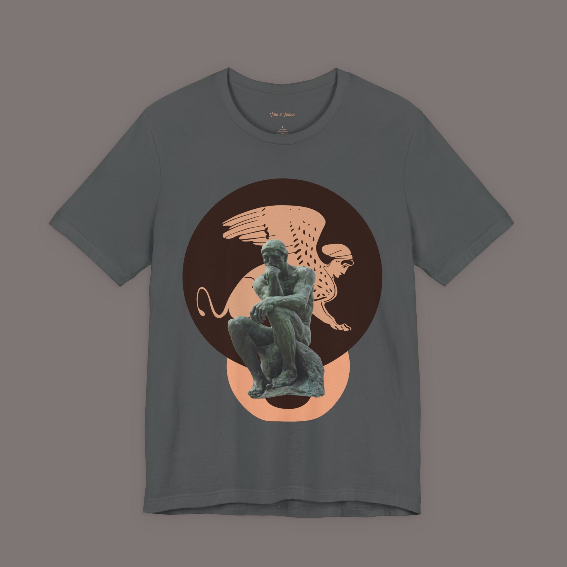 The Sphinx and The Thinker - Poetic Unisex Art Tee