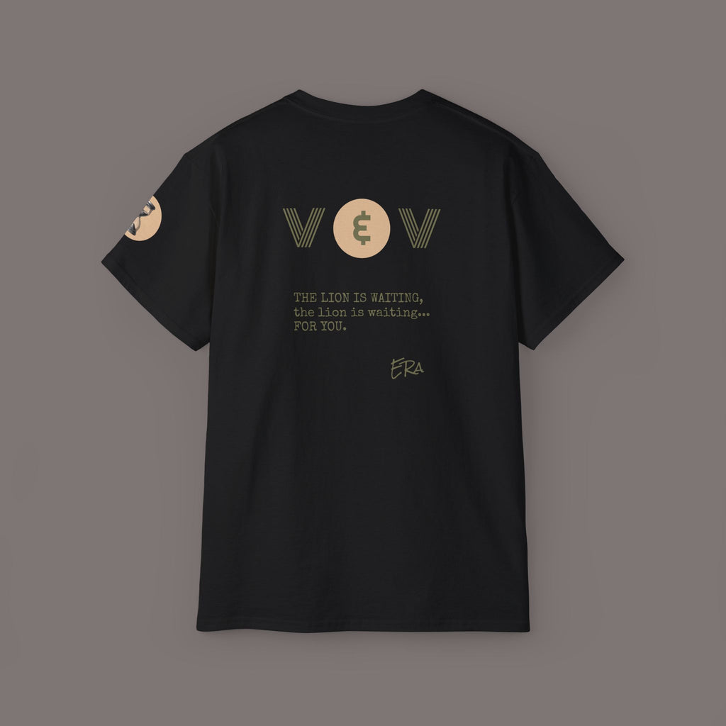 The Lion Is Waiting - Unisex Heavyweight Poetry Art Tee