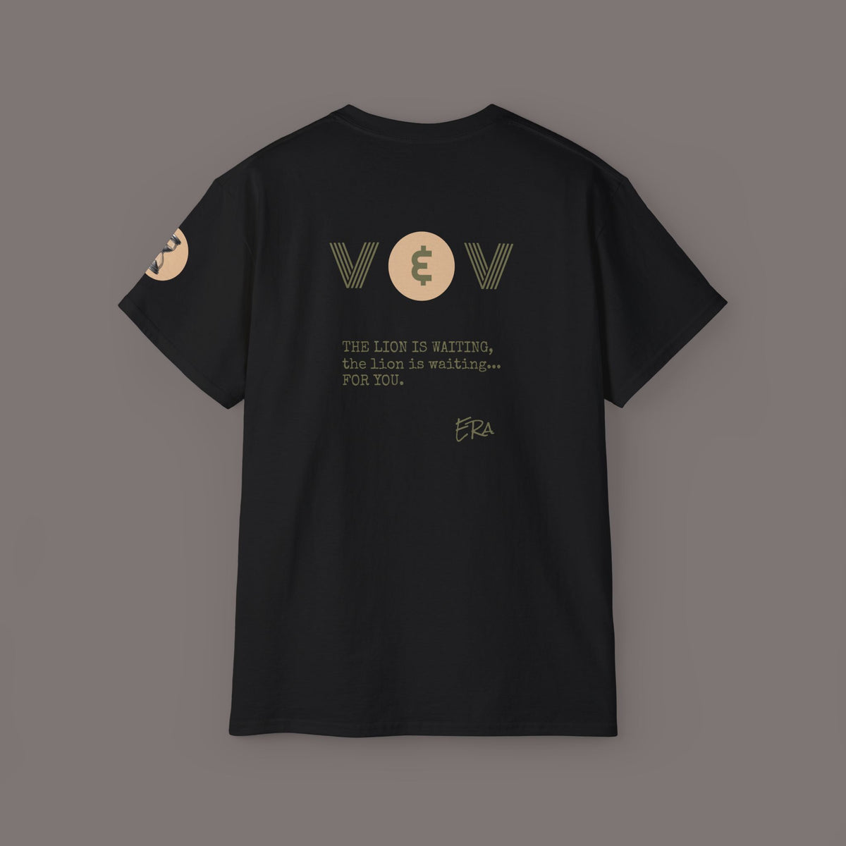 The Lion Is Waiting - Unisex Heavyweight Poetry Art Tee