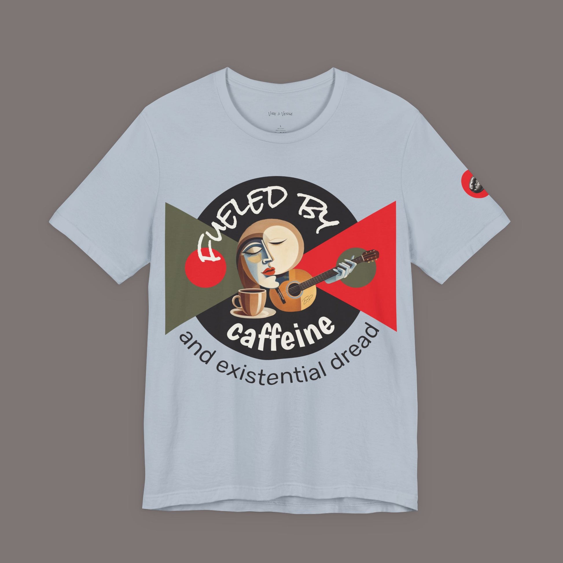 Fueled by Caffeine and Existential Dread - Unisex Art Tee