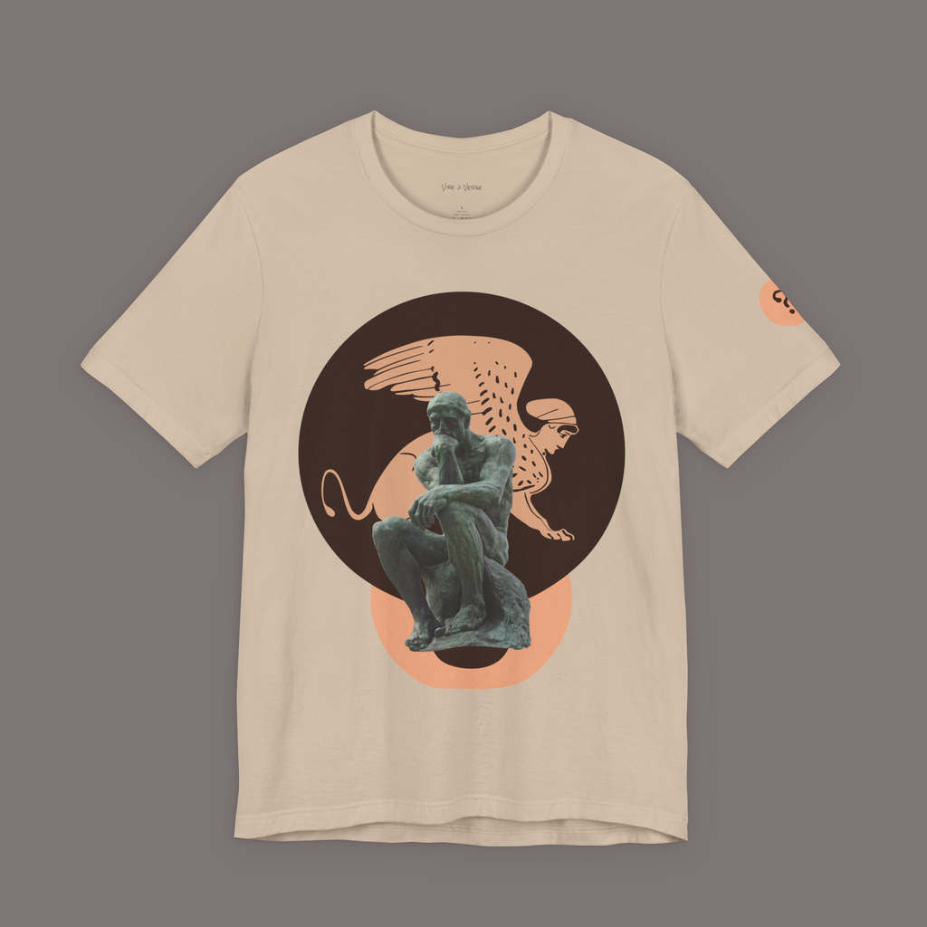 The Sphinx and The Thinker - Poetic Unisex Art Tee