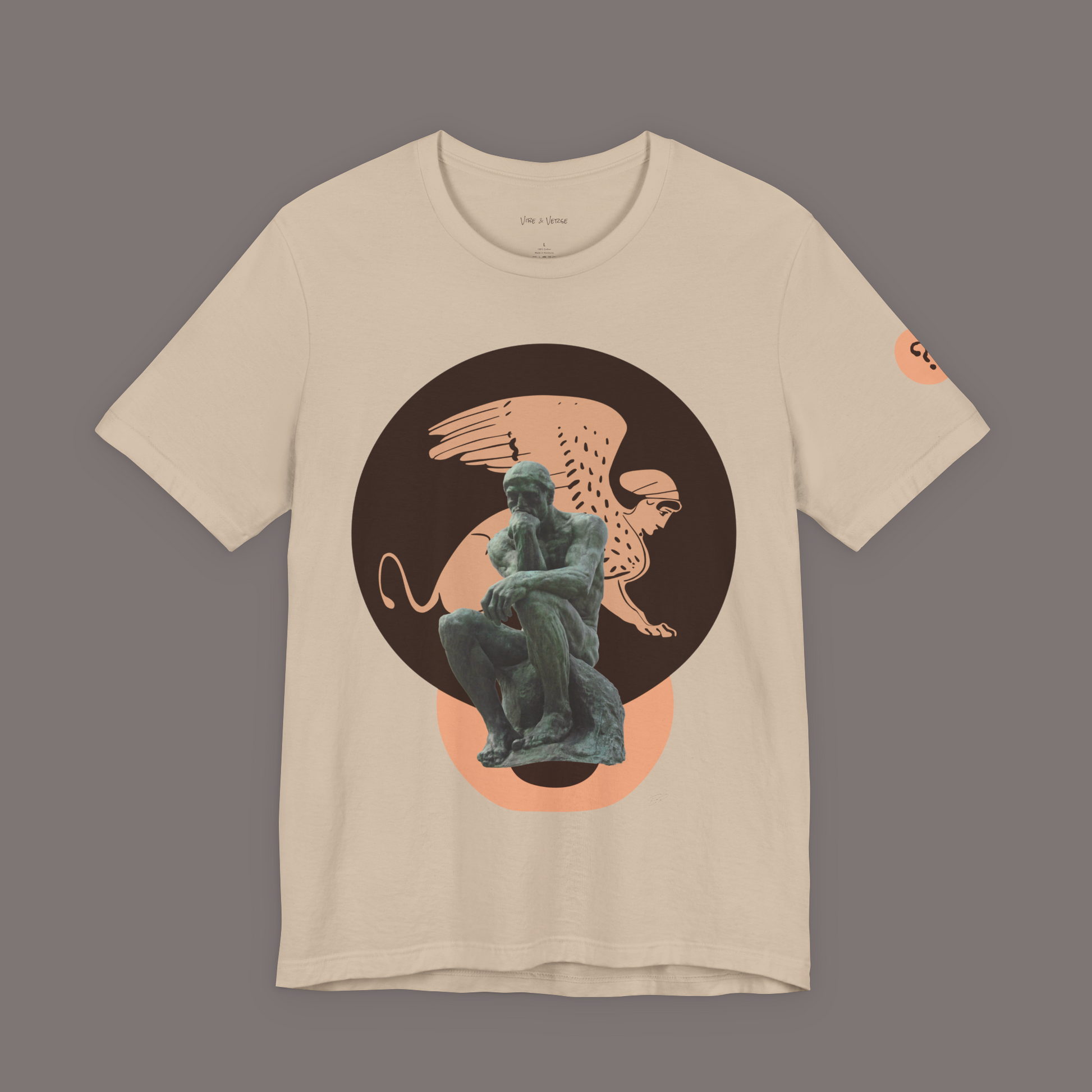 The Sphinx and The Thinker - Poetic Unisex Art Tee
