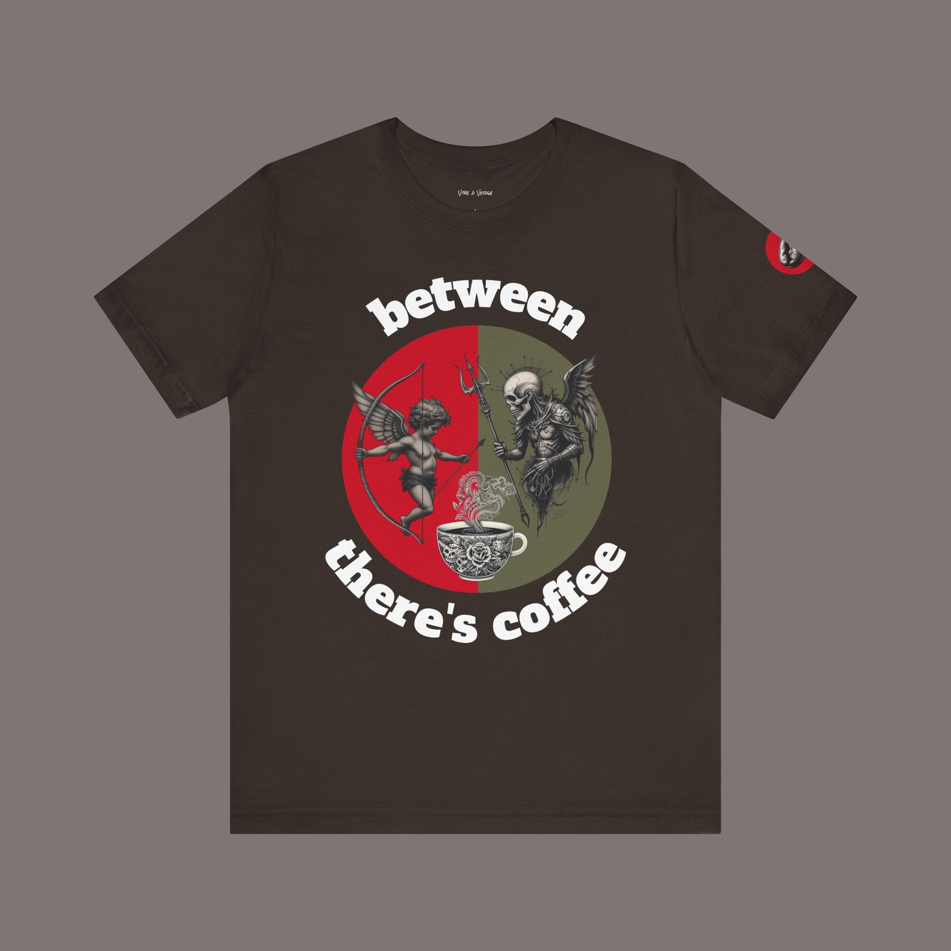 Between Eros and Death, There's Coffee - Unisex Art Tee