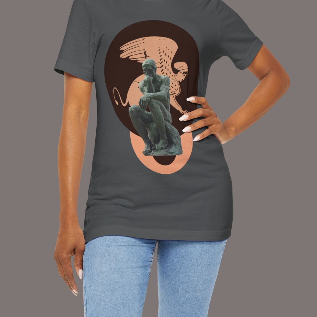 The Sphinx and The Thinker - Poetic Unisex Art Tee