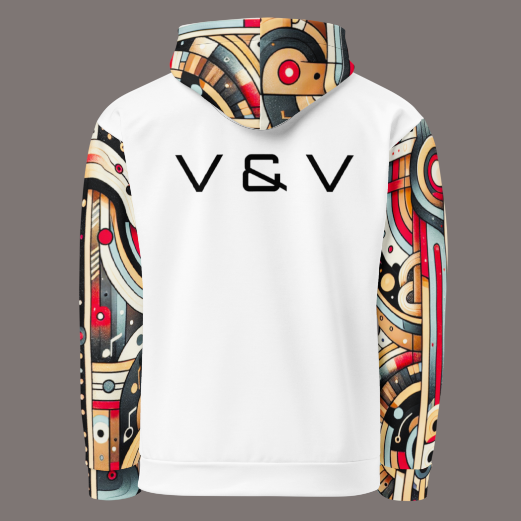 Positronic Heart – All-Over Print Unisex 95% Cotton Artwear Hoodie
