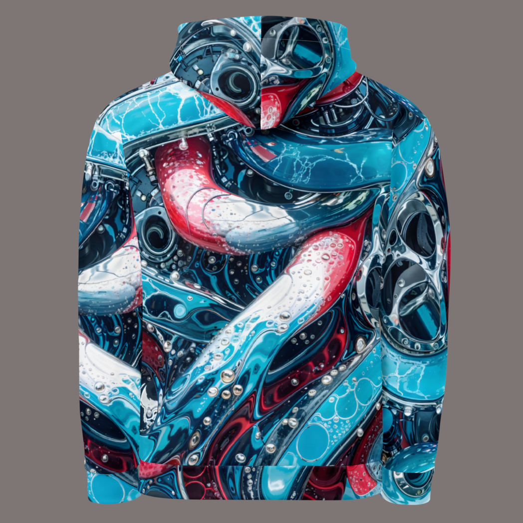 Digital Oracle - All-Over Print Unisex Cotton Artwear Hoodie