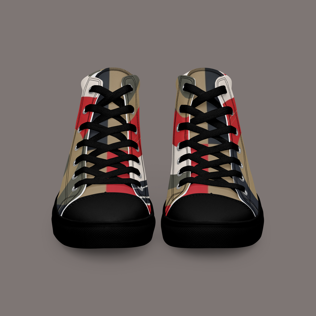 Between Eros & Death, There’s Coffee - Women’s Artwear Canvas High-tops – Caffeine Muse Collection