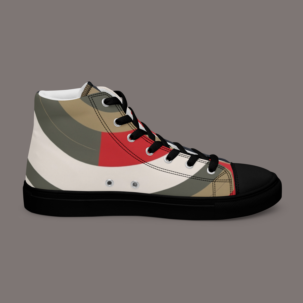 Between Eros & Death, There’s Coffee - Women’s Artwear Canvas High-tops – Caffeine Muse Collection