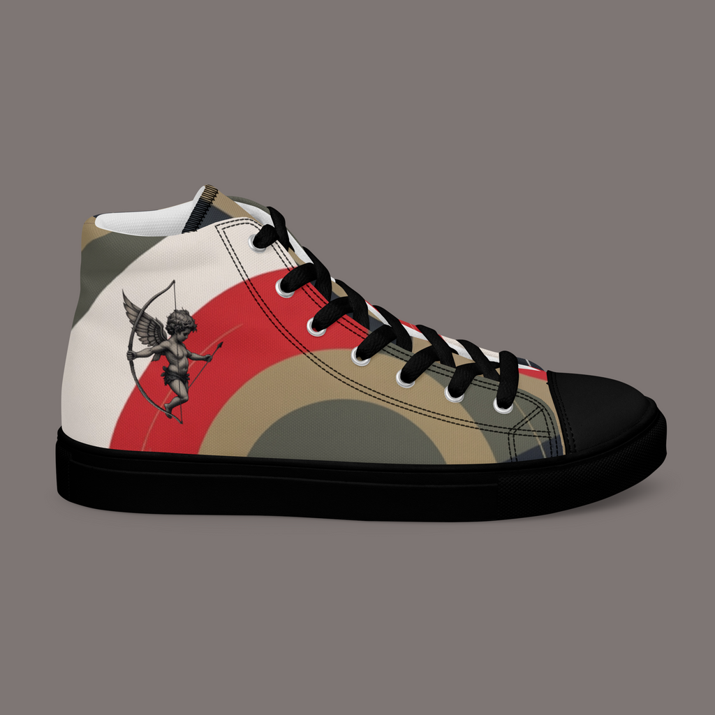Between Eros & Death, There’s Coffee - Men’s Artwear Canvas High-tops – Caffeine Muse Collection