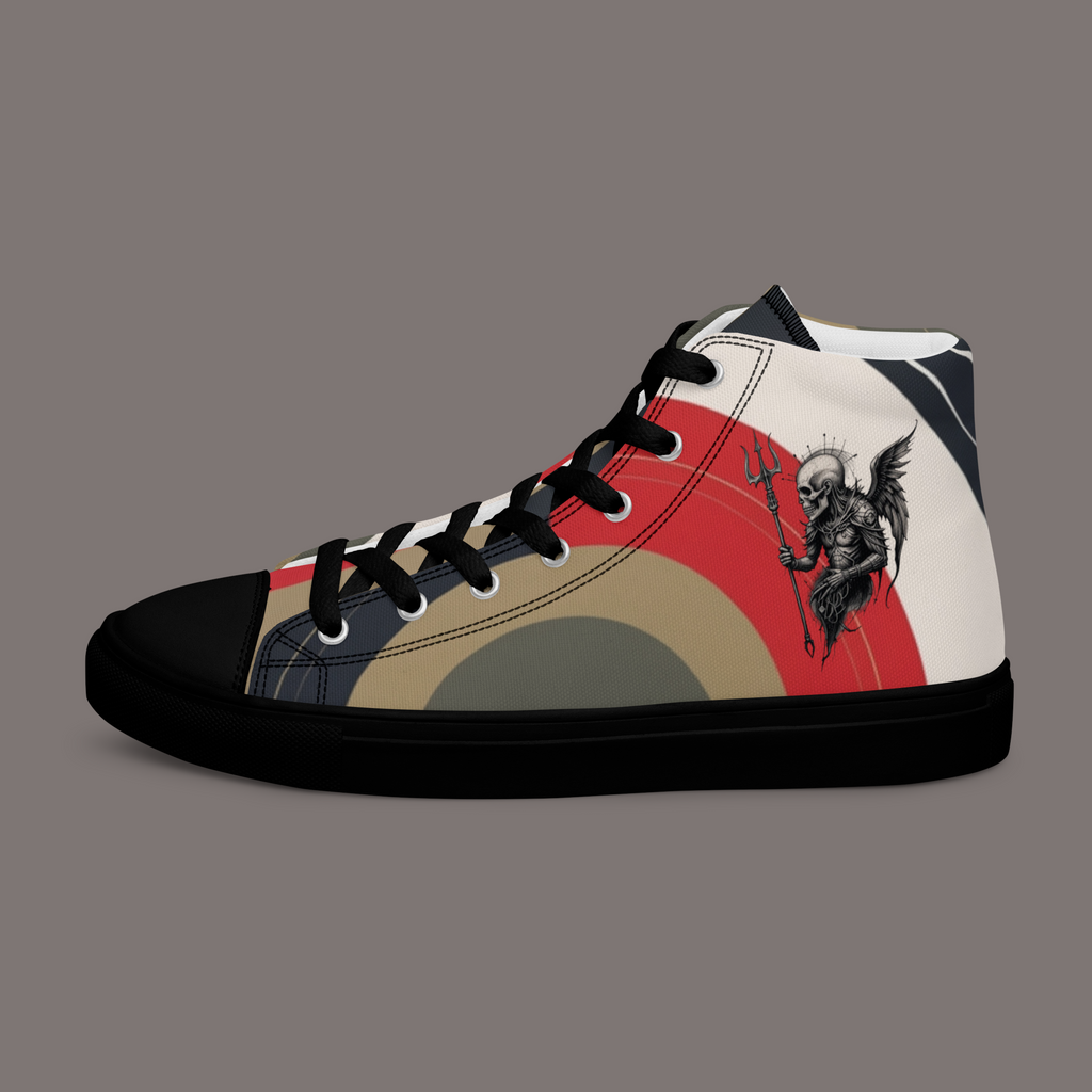 Between Eros & Death, There’s Coffee - Women’s Artwear Canvas High-tops – Caffeine Muse Collection