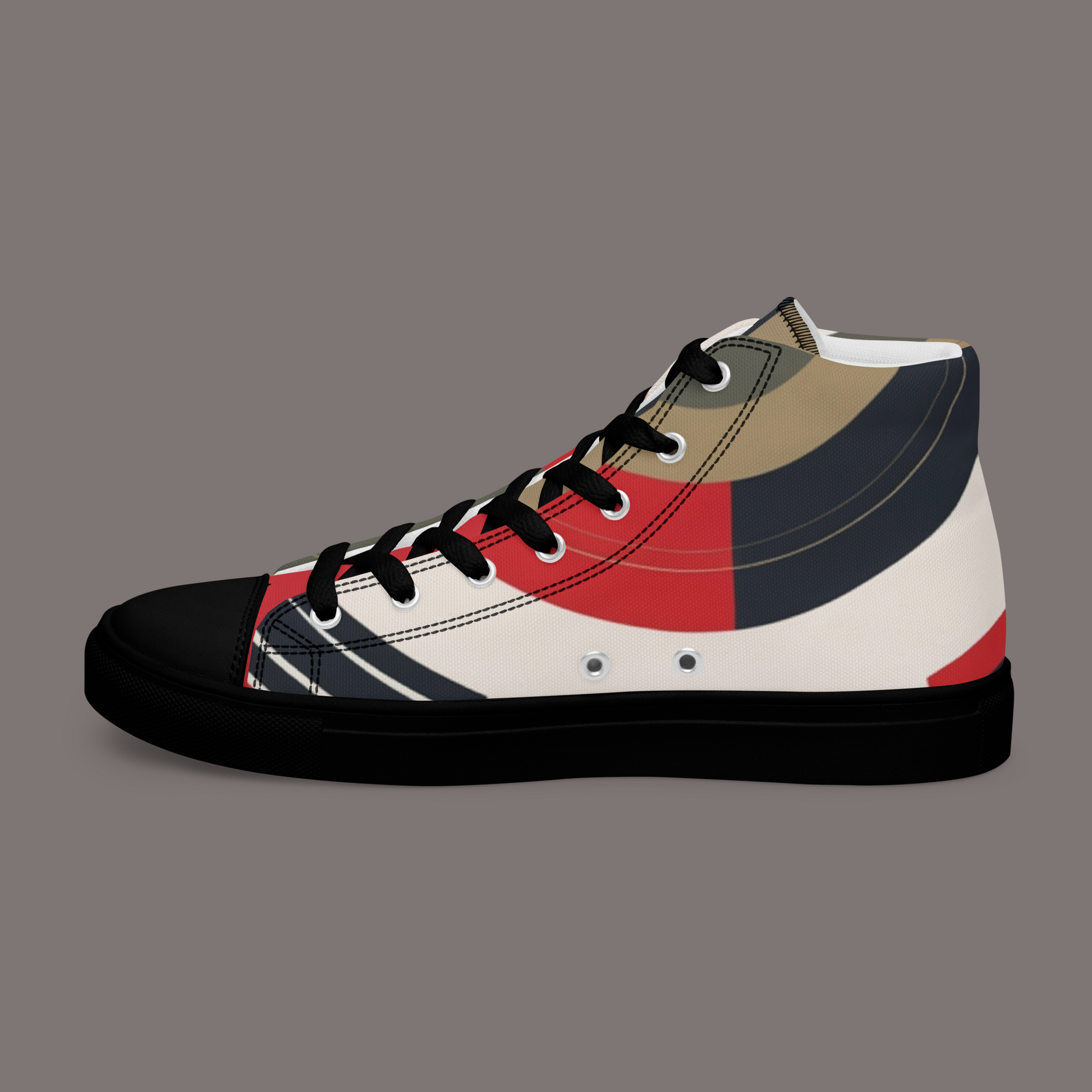 Between Eros & Death, There’s Coffee - Men’s Artwear Canvas High-tops – Caffeine Muse Collection