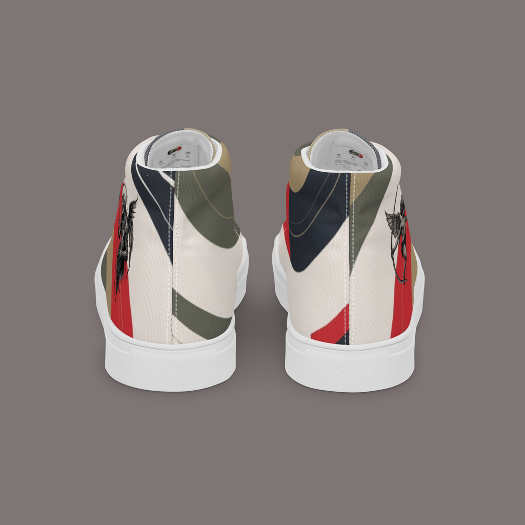 Between Eros & Death, There’s Coffee - Women’s Artwear Canvas High-tops – Caffeine Muse Collection