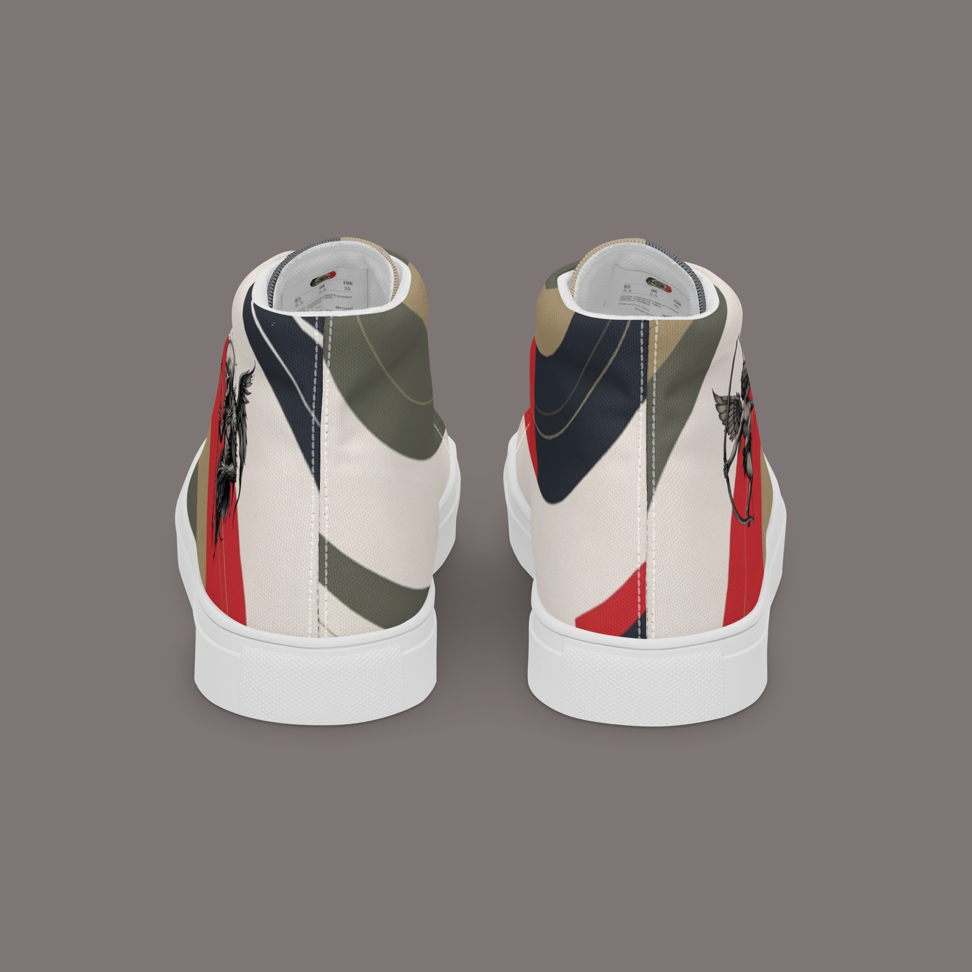 Between Eros & Death, There’s Coffee - Women’s Artwear Canvas High-tops – Caffeine Muse Collection