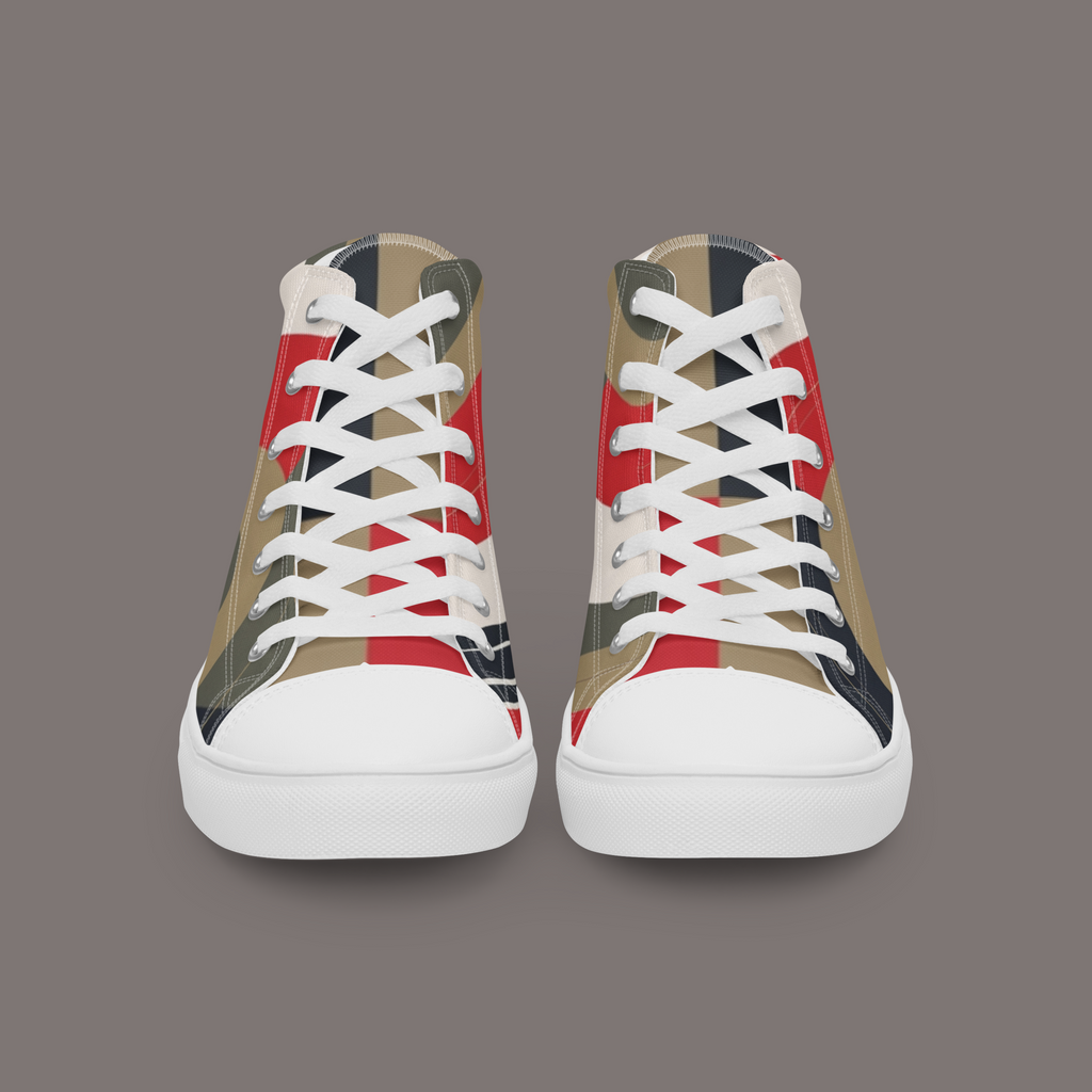 Between Eros & Death, There’s Coffee - Men’s Artwear Canvas High-tops – Caffeine Muse Collection